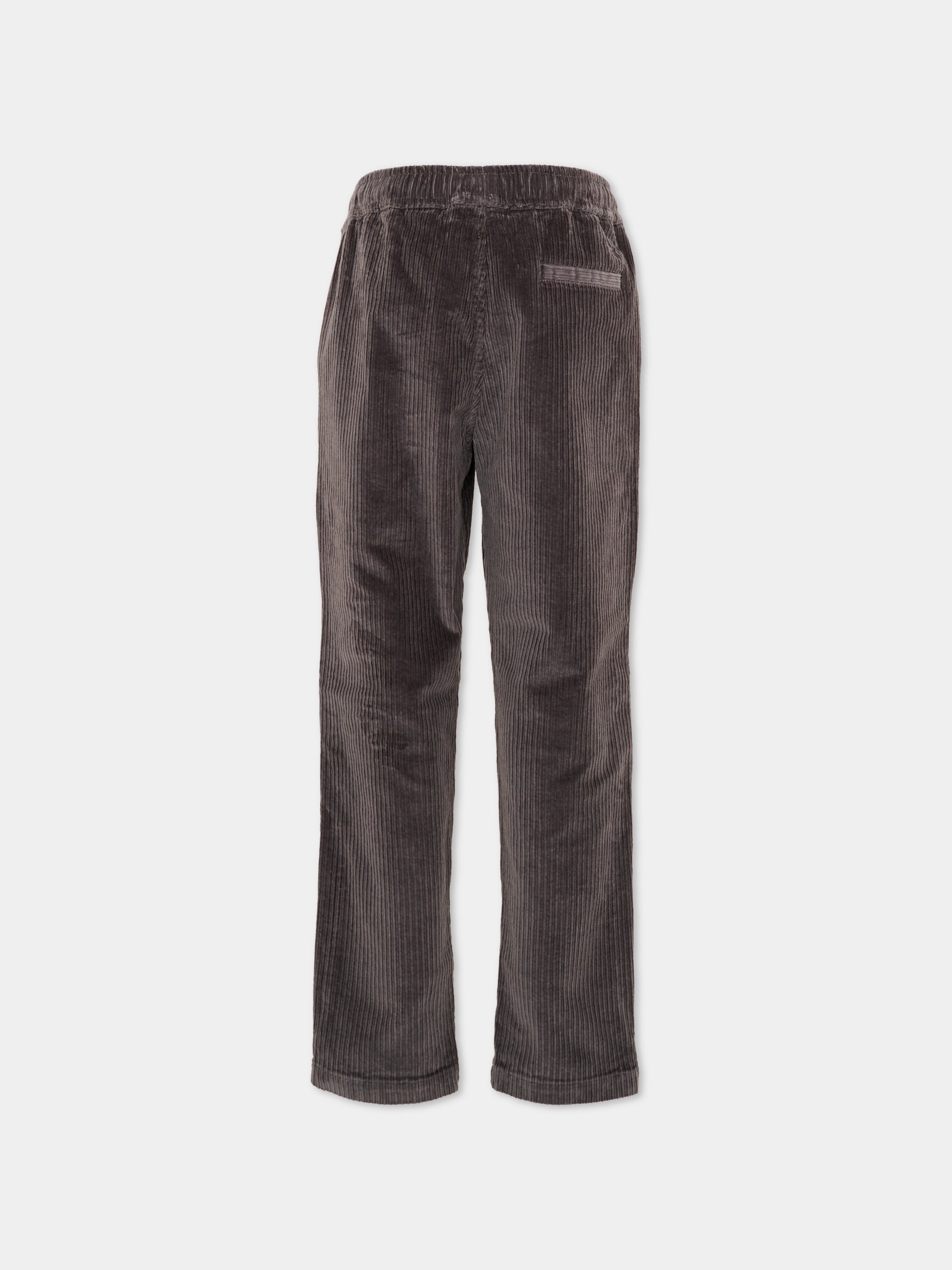 Pantalone grigio per bambino velluto,Trussardi Junior,TBA26016PA GREY GREY