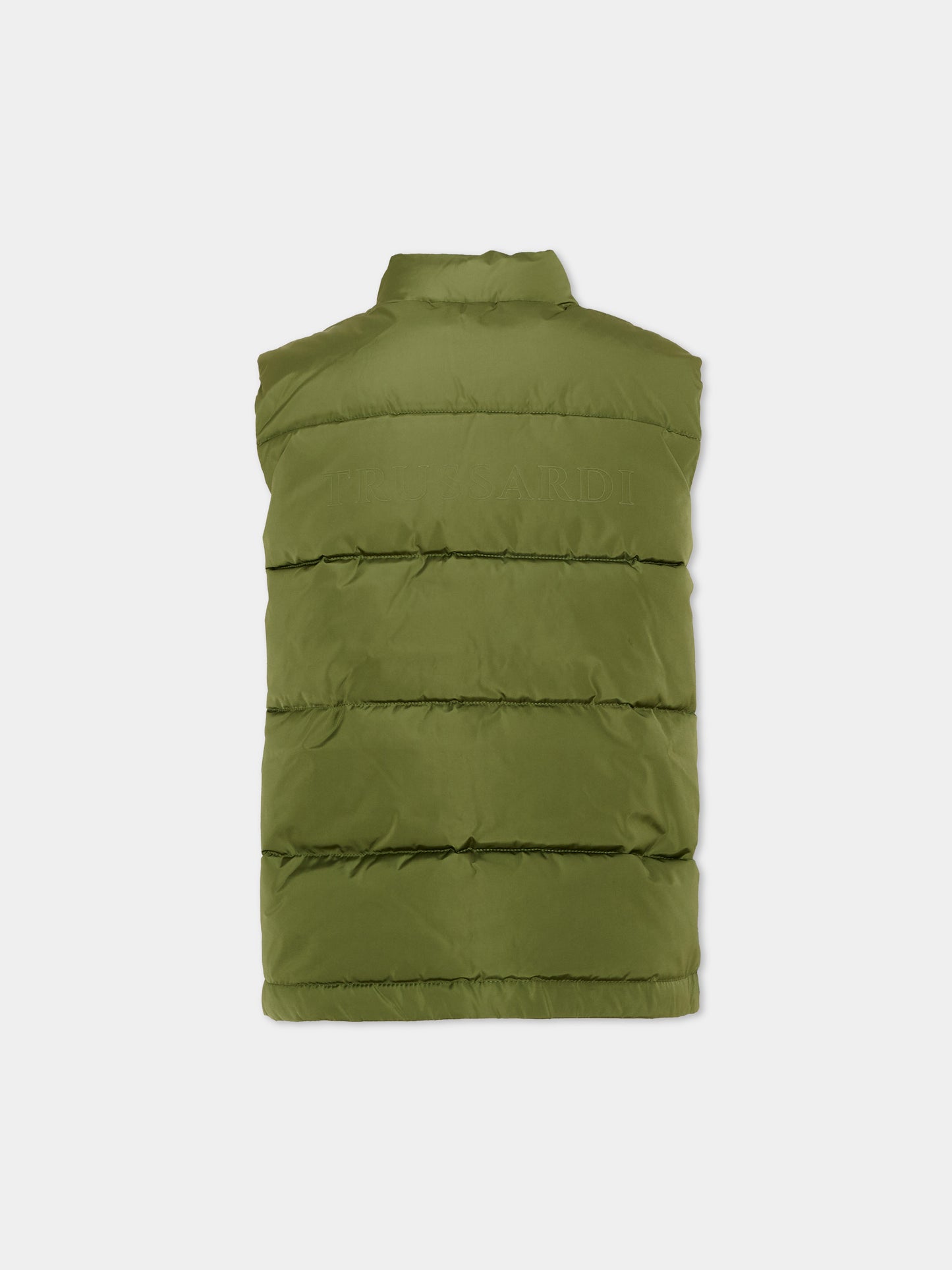 Gilet verde per bambino trapuntato,Trussardi Junior,TBA26048PI CYPRESS CYPRESS