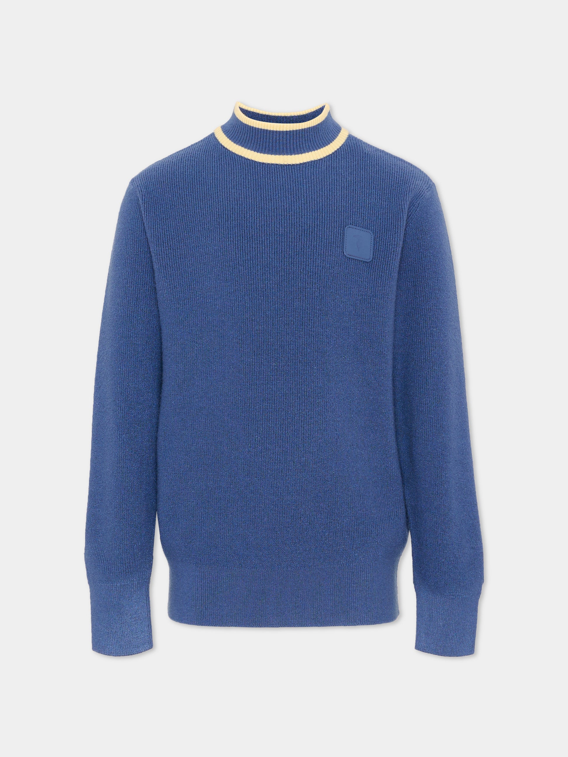 Dolcevita blu per bambino con patch logo,Trussardi Junior,TBA26061MA AVIO AVIO