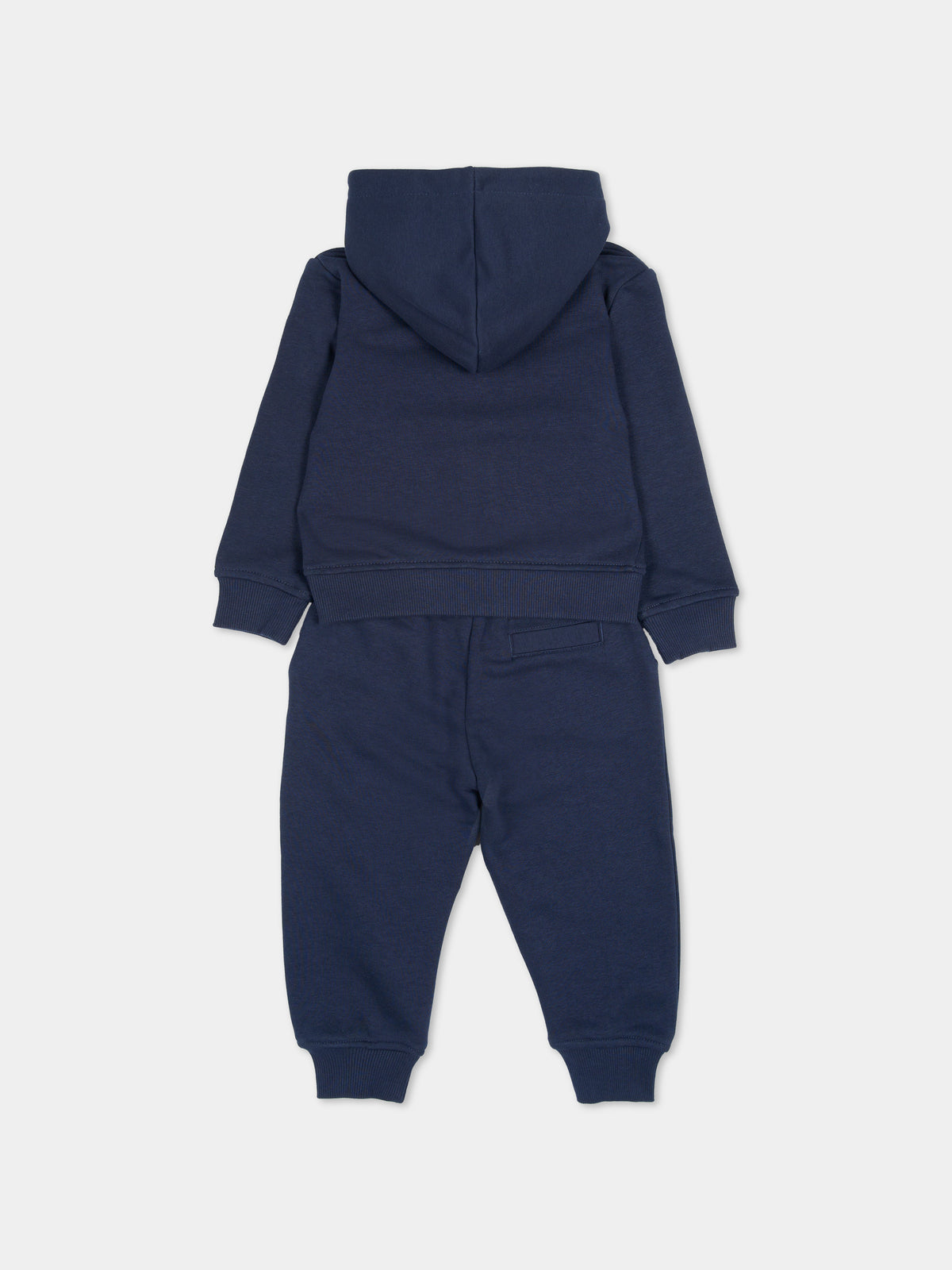 Completo sportivo lungo blu con logo per neonato,Trussardi Junior,TIA26015CF BLUE_N/B.N BLUE NAVAL