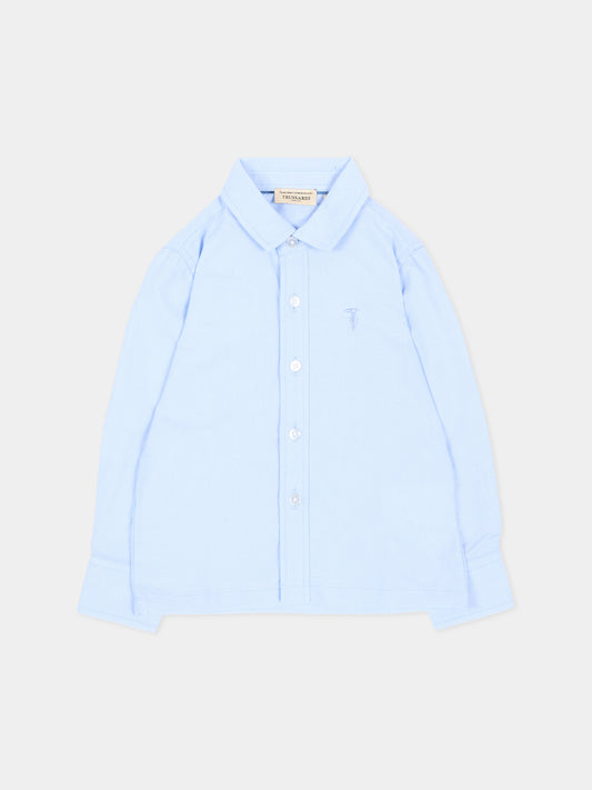 Camicia azzurra per neonato,Trussardi Junior,TIA26046CA SKY SKY