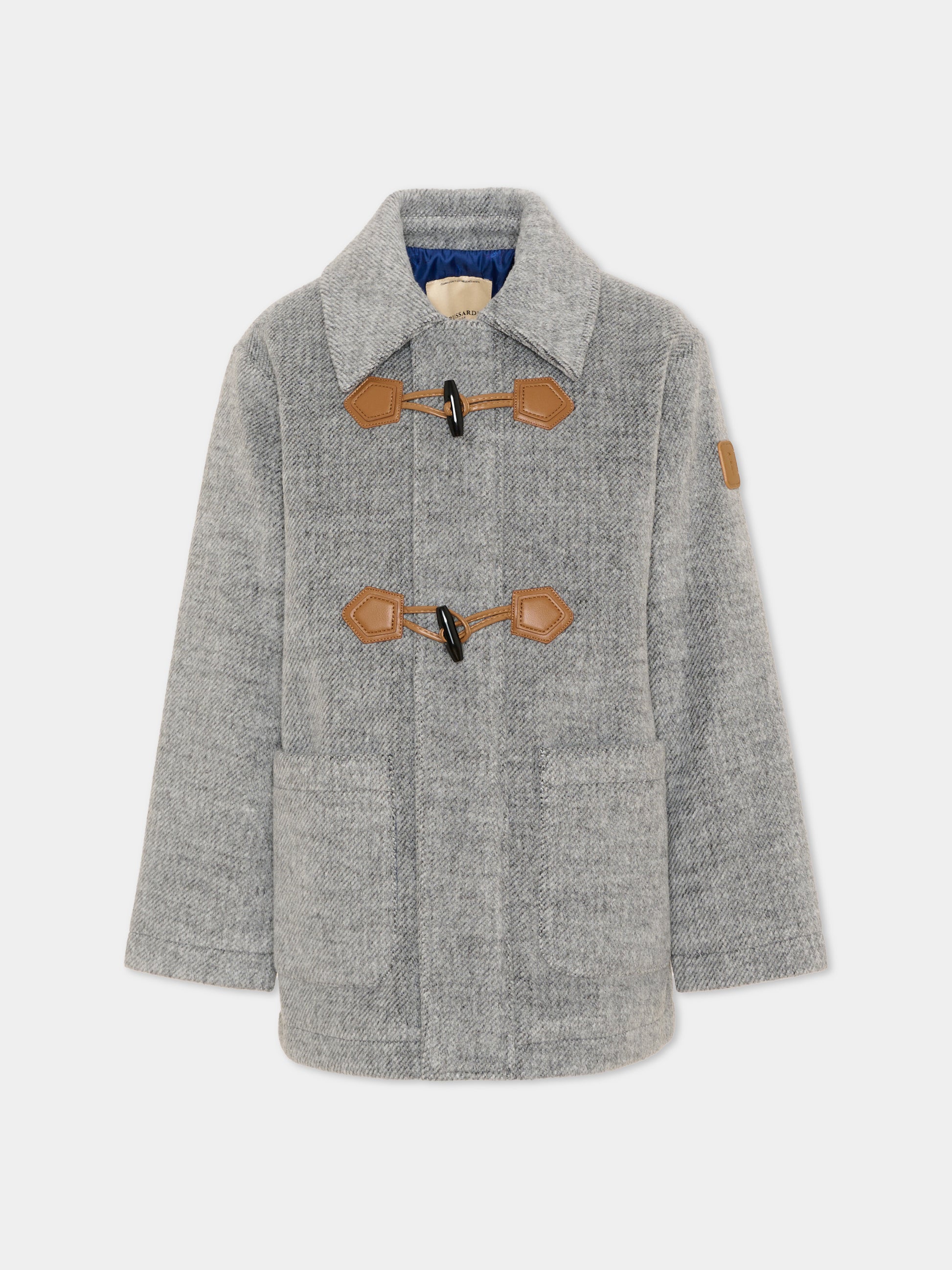 Cappotto grigio per bambino,Trussardi Junior,TIA26047CP GREY_LIG.M GREY LIGHT MELANGE