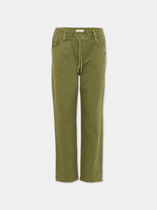 Pantalone verde per bambino con coulisse,Trussardi Junior,TIA26109PA CYPRESS CYPRESS