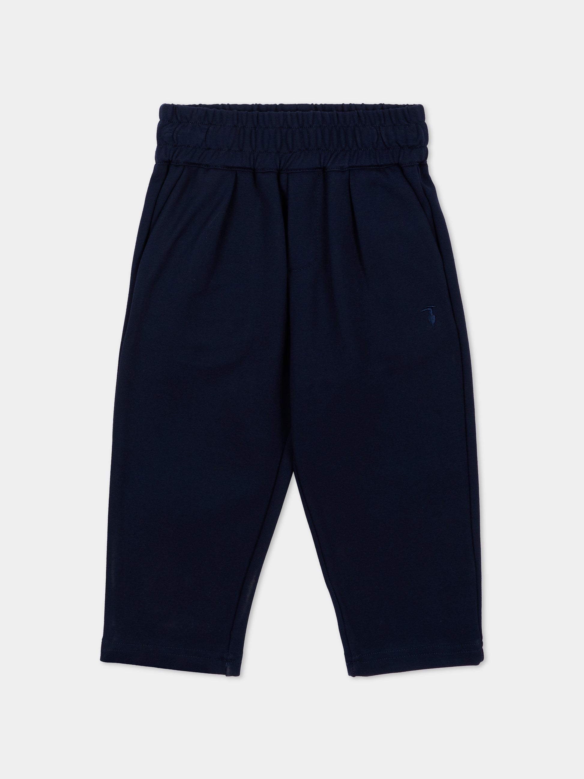 Pantalone blu per neonato con logo,Trussardi Junior,TIA26172PA BLUE_NAVAL BLUE NAVAL
