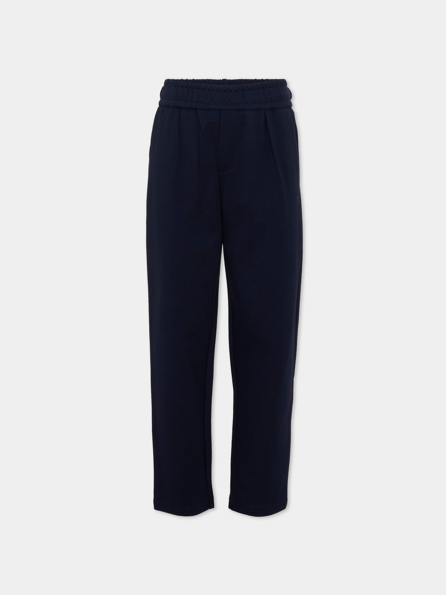 Pantalone blu per bambino con logo,Trussardi Junior,TIA26172PA BLUE_NAVAL BLUE NAVAL