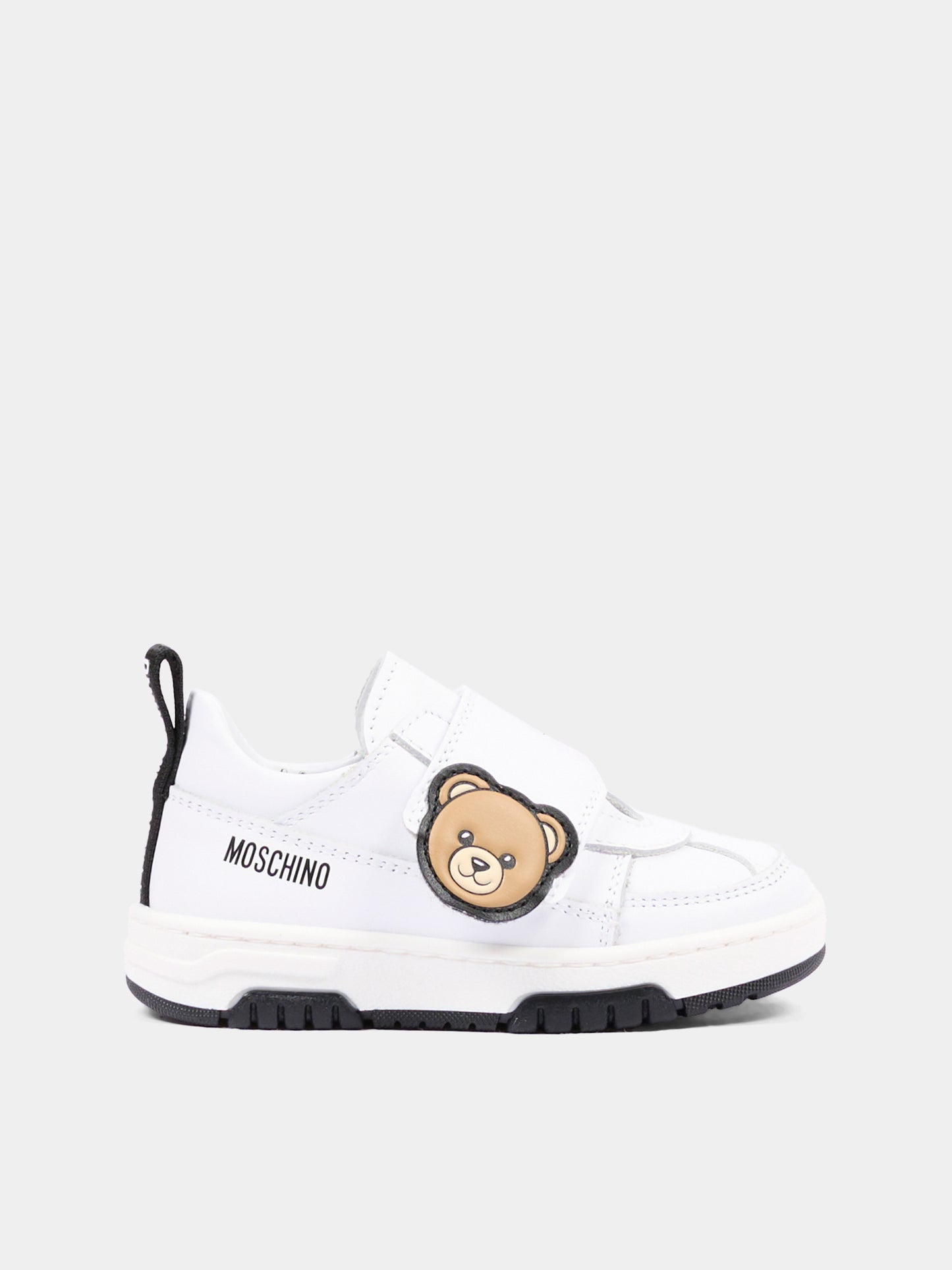 Sneakers bianche per bambini con Teddy Bear,Moschino Kids,84138 VAR5