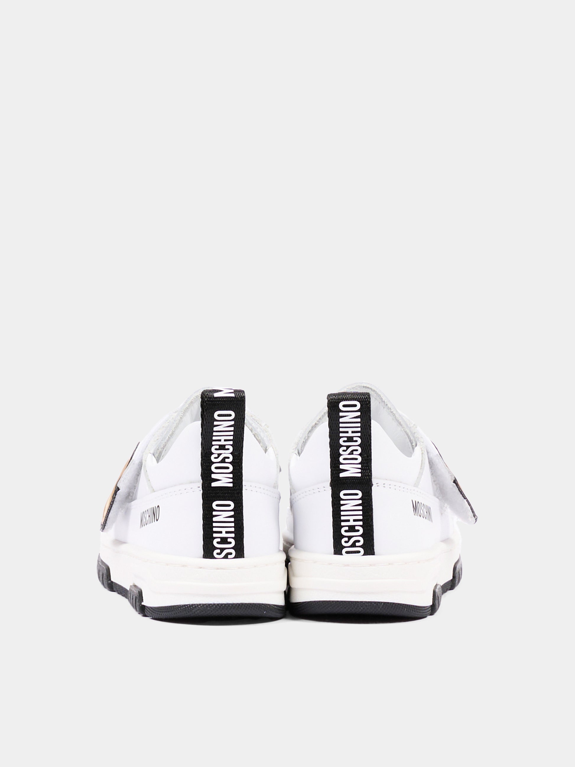 Sneakers bianche per bambini con Teddy Bear,Moschino Kids,84138 VAR5