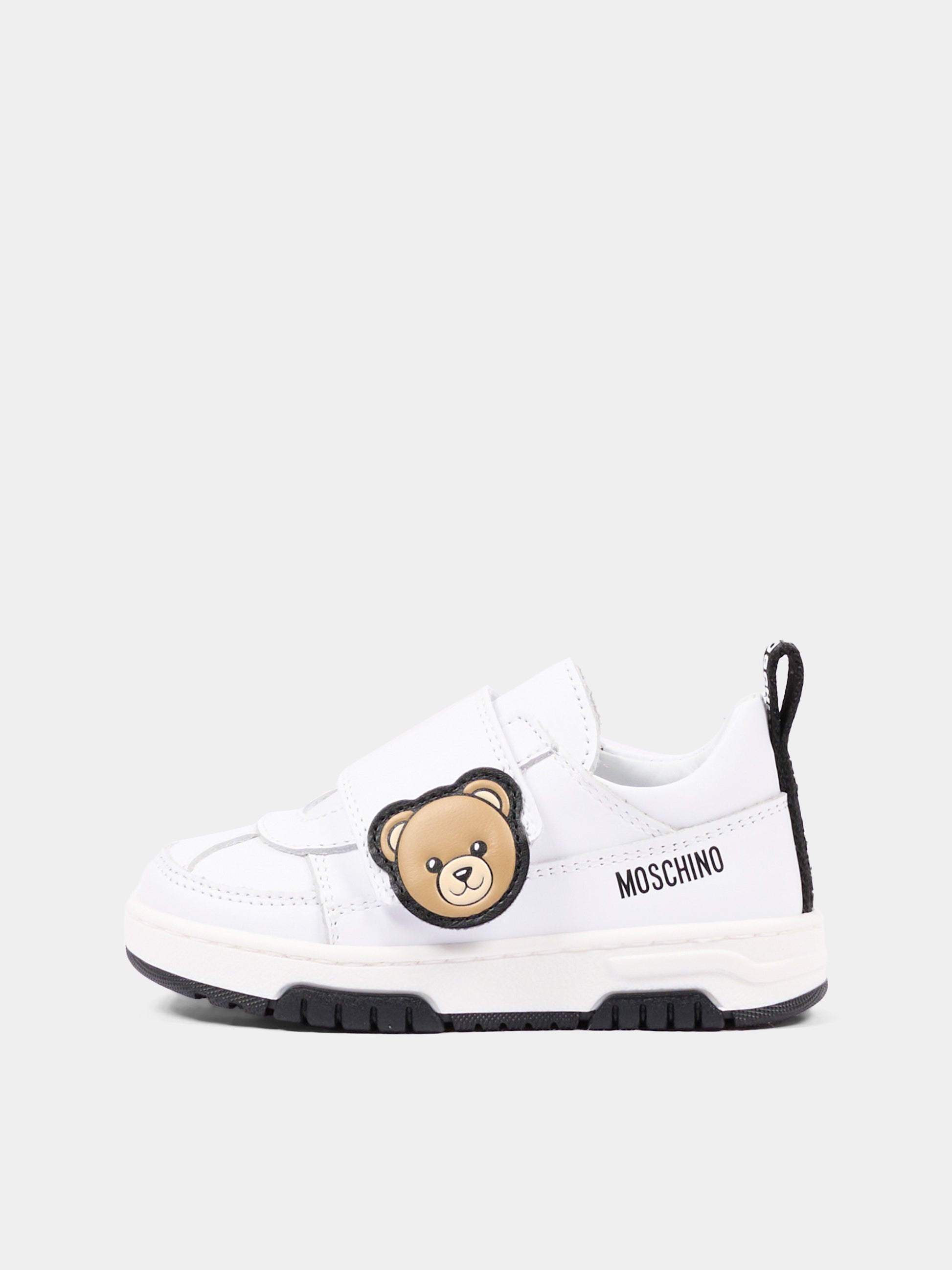 Sneakers bianche per bambini con Teddy Bear,Moschino Kids,84138 VAR5