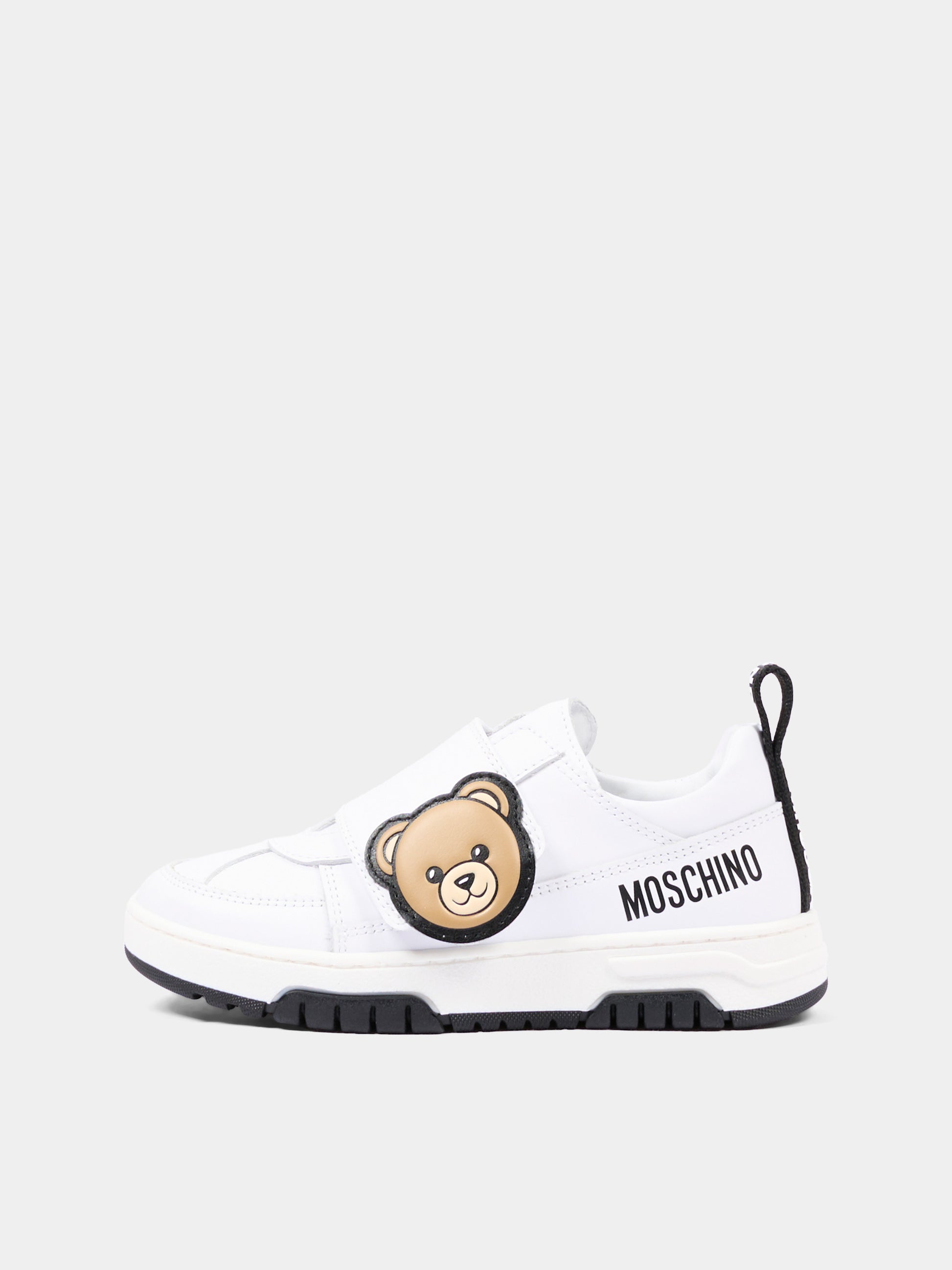 Sneakers bianche per bambini con Teddy Bear,Moschino Kids,84243 VAR5