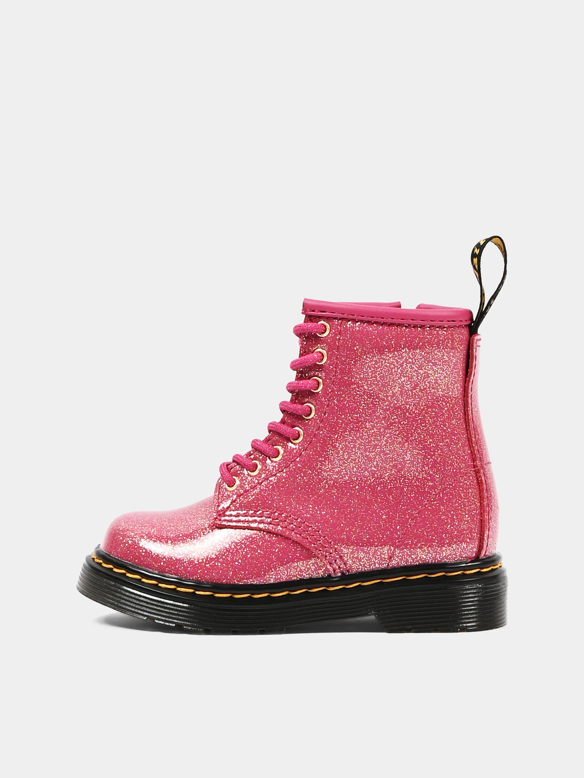 Anfibi fucsia 1460 glitter per bambina,Dr. Martens,1460 T 41435650 FUCHSIA NEBULA GLITTER
