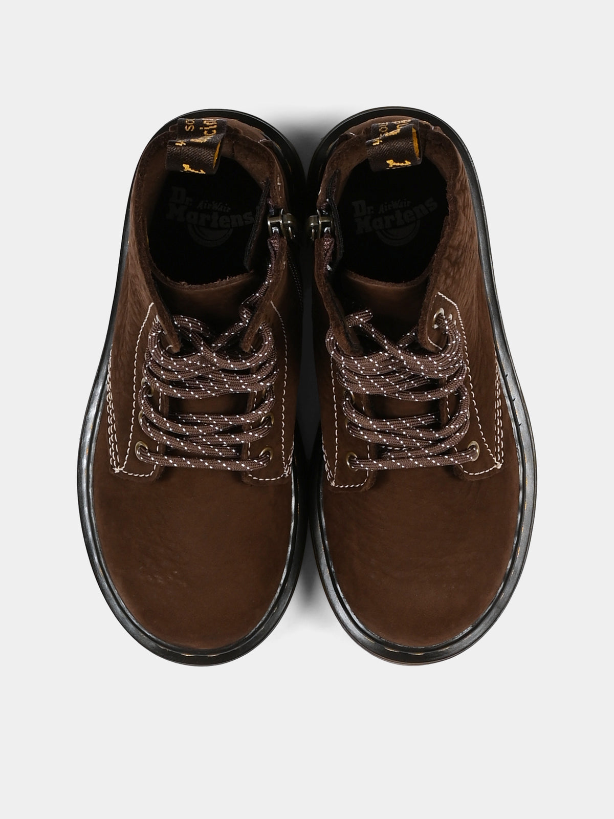 Anfibi marroni 1460 Pascal per bambino,Dr. Martens,1460 PASCAL J 42168200 DARK BROWN TUMBLED NUBUCK