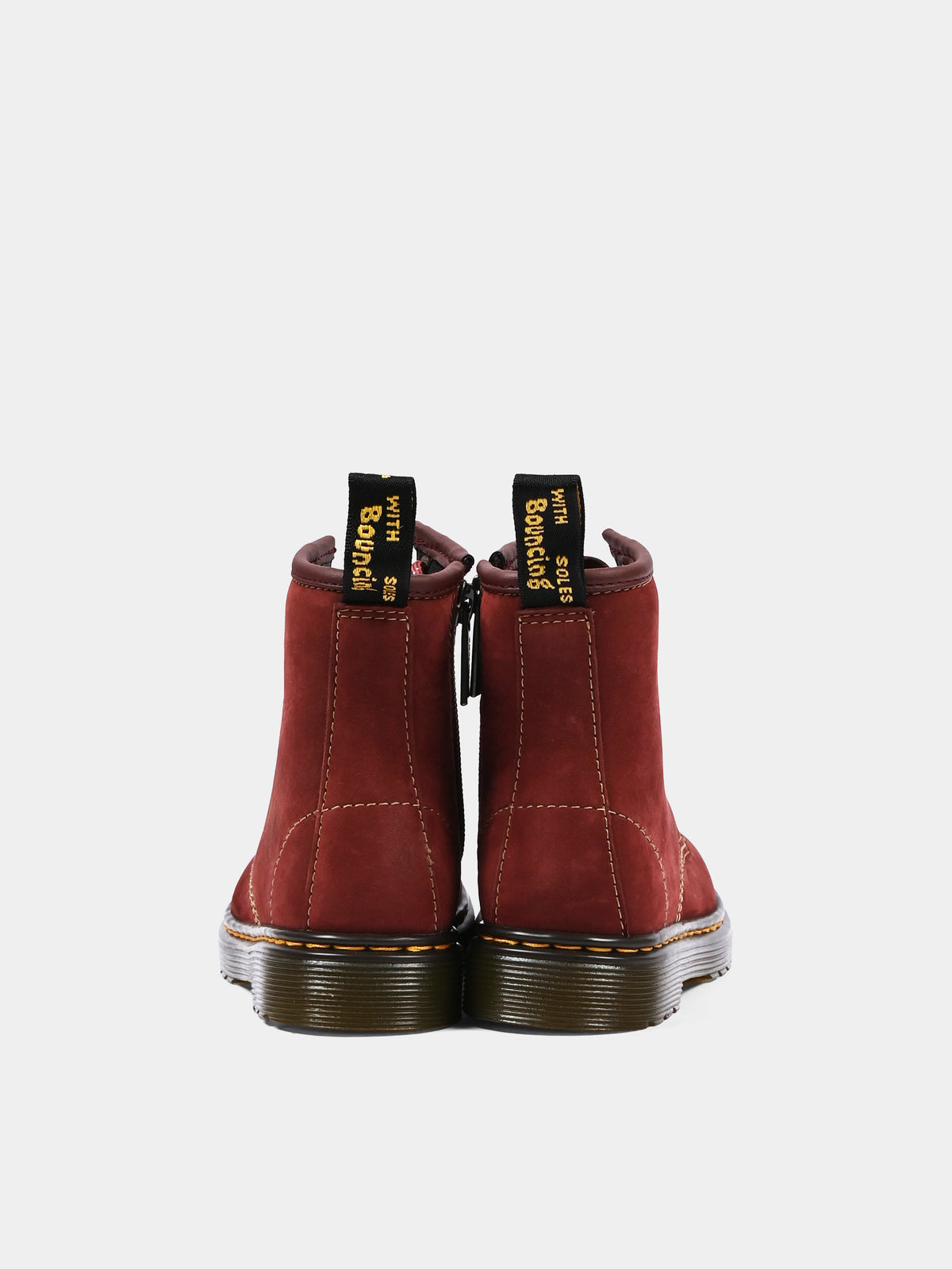 Anfibi rossi 1460 per bambini,Dr. Martens,1460 J 43431600 CHERRY RED MILLED NUBUCK WP