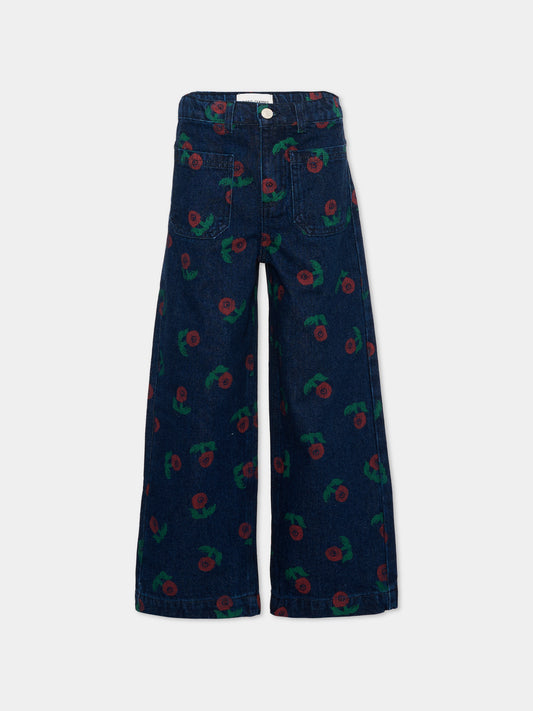 Jeans denim per bambina con stampa,Bobo Choses,B226AC070