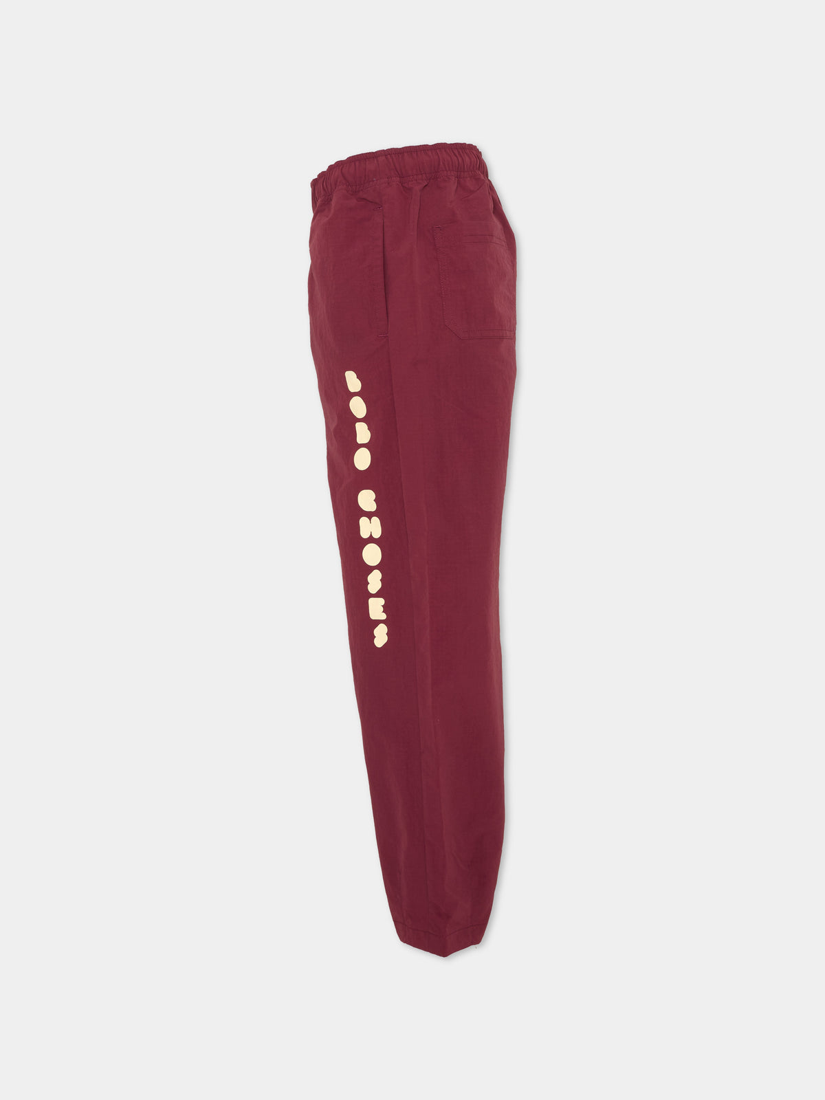 Pantalone bordeaux con logo per bambino,Bobo Choses,B226AC121