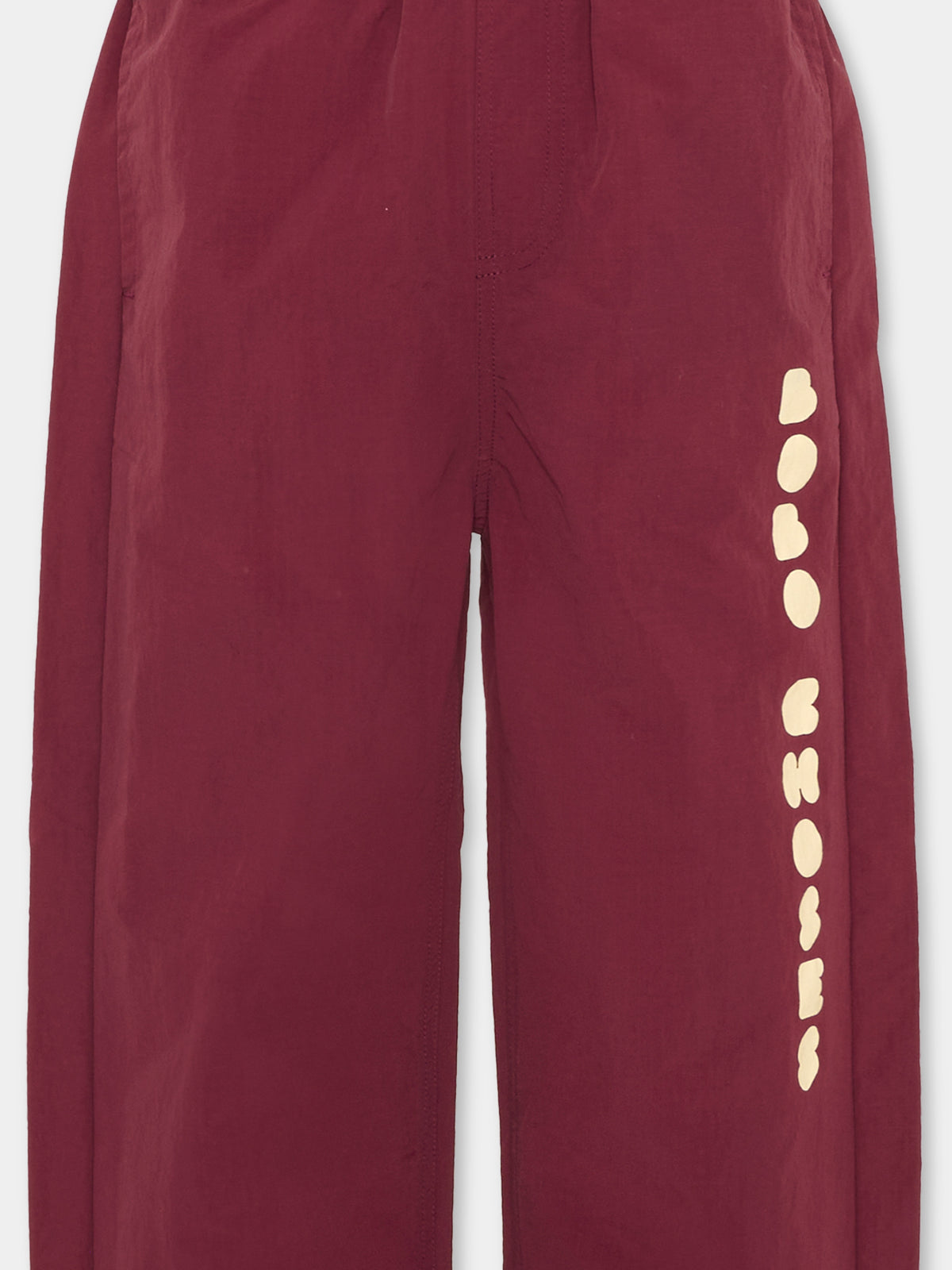 Pantalone bordeaux con logo per bambino,Bobo Choses,B226AC121