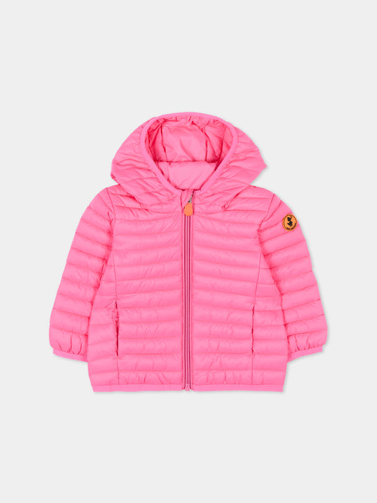 Piumino rosa Nene per neonata con logo,Save The Duck Kids,I30003X GIGA20 80005