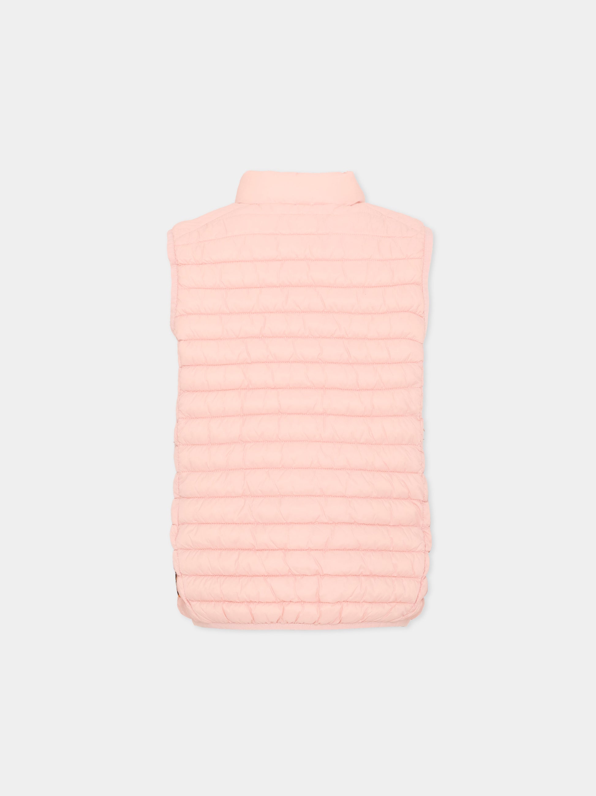 Gilet rosa per bambina trapuntato,Save The Duck Kids,J82430X GIGA20 80007