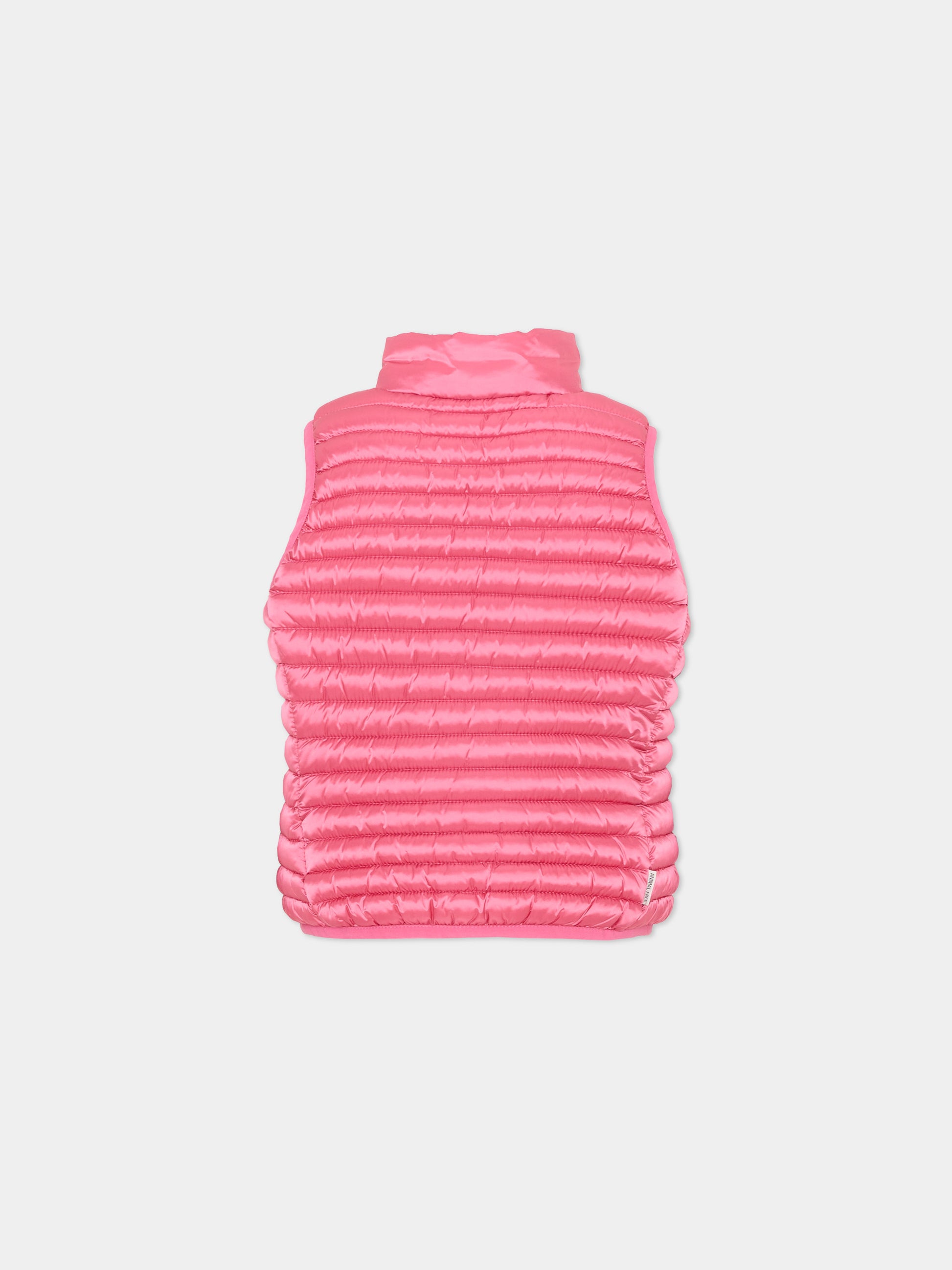 Gilet fucsia per bambina trapuntato,Save The Duck Kids,J85310G IRIS20 80017