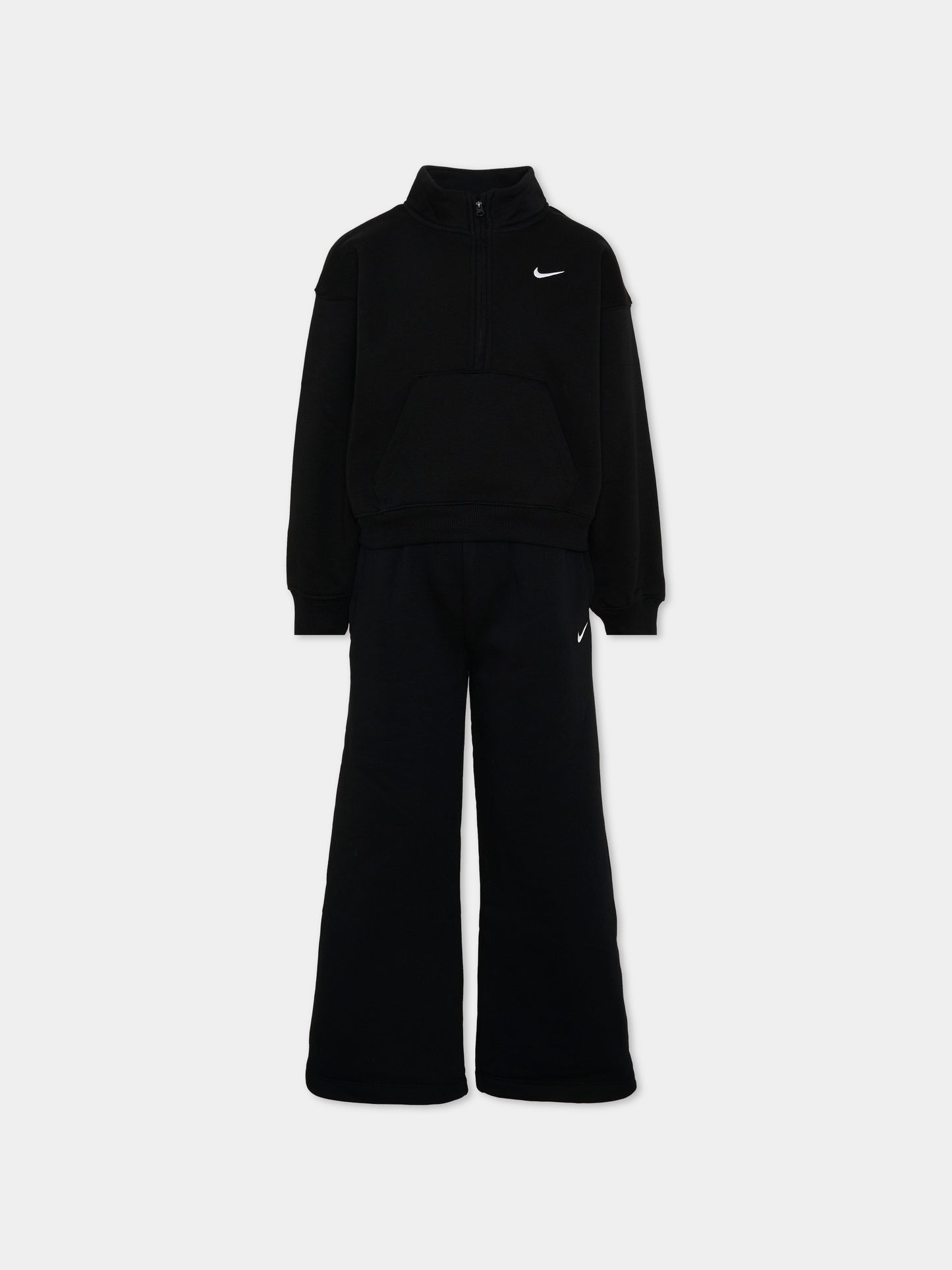 Completo sportivo nero per bambini con logo,Nike,36P242 023