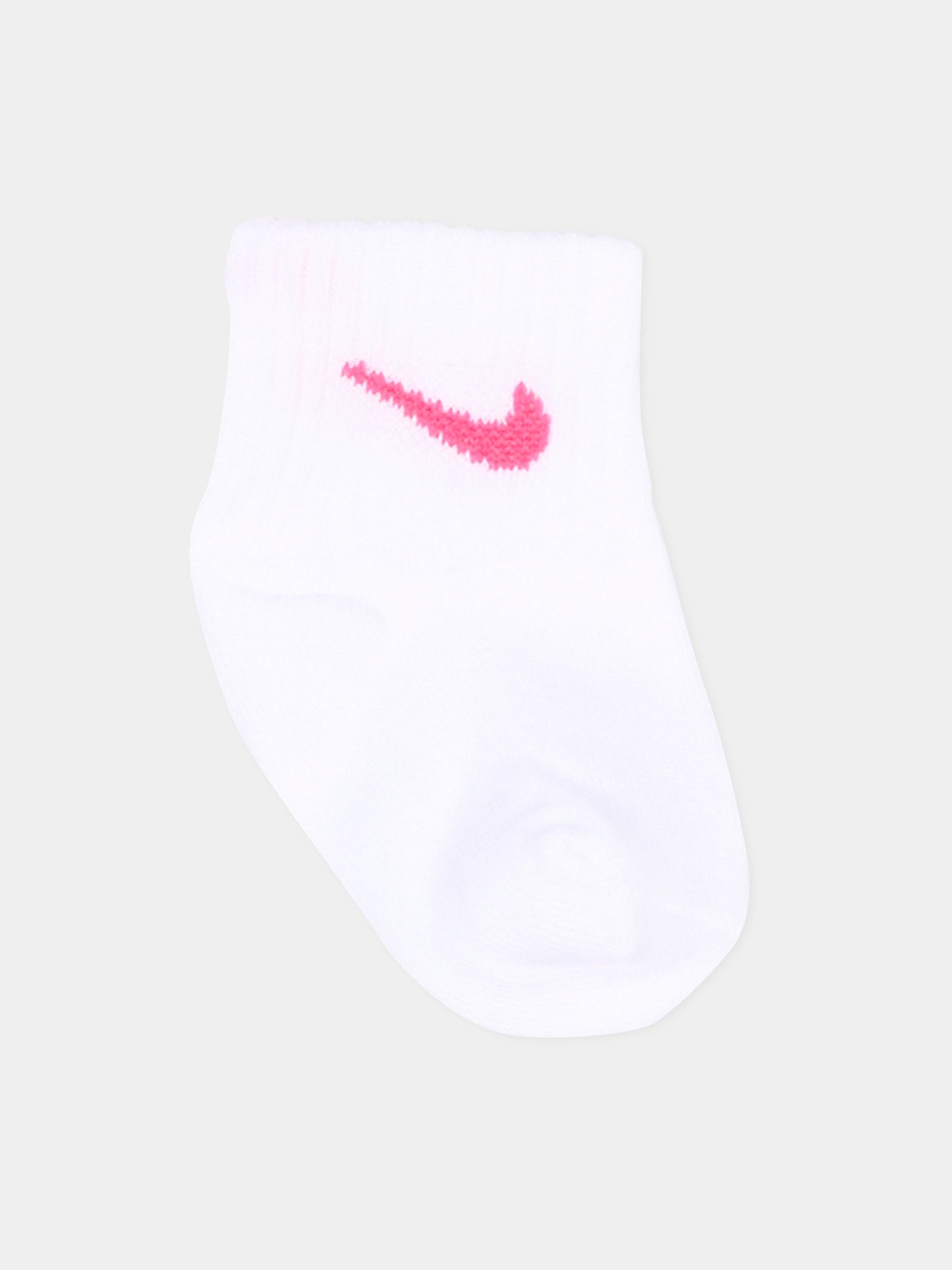 Calza spugna rosa per neonata con logo,Nike,NN0641 V12