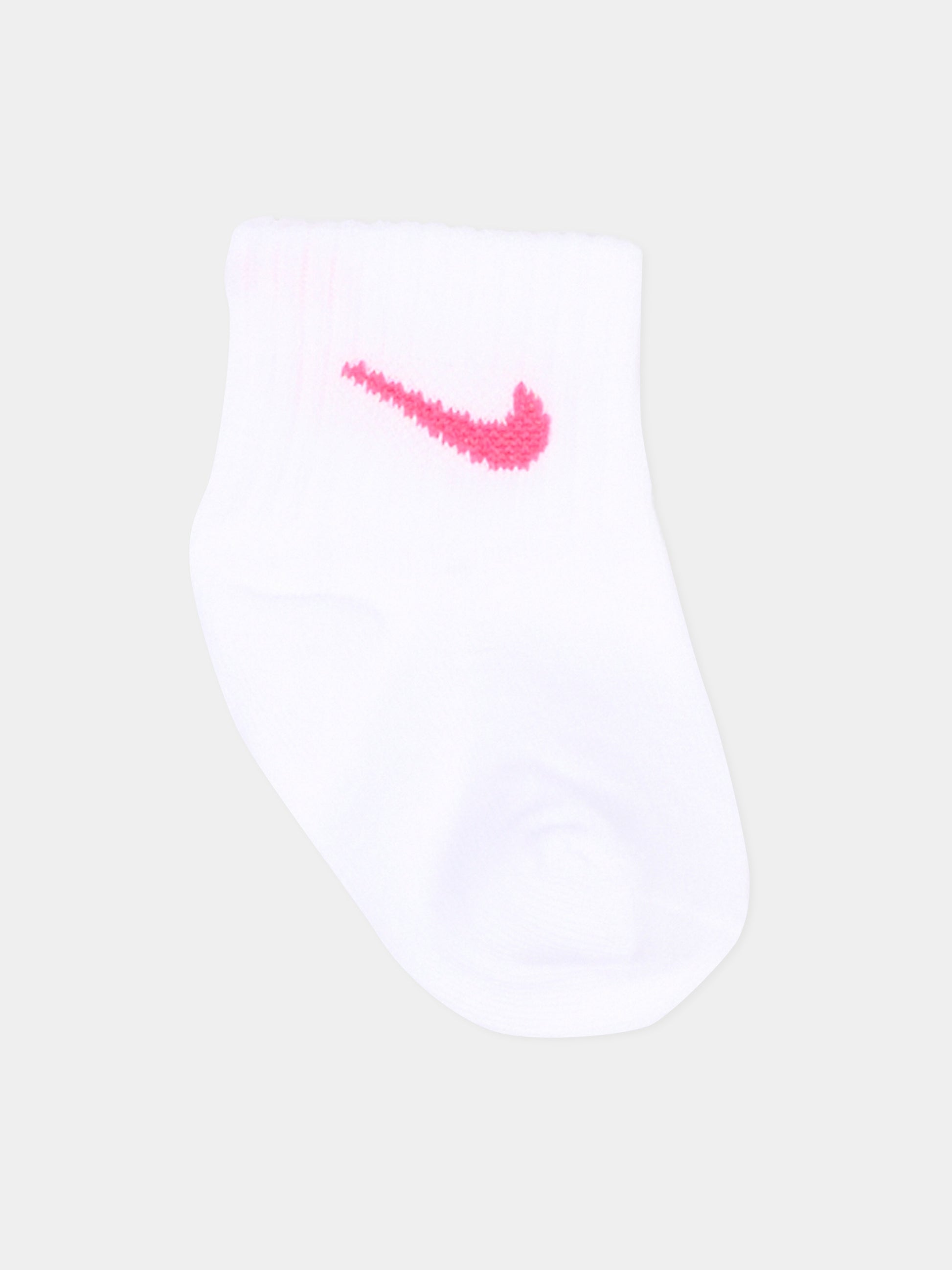 Calza spugna rosa per neonata con logo,Nike,NN0641 V12