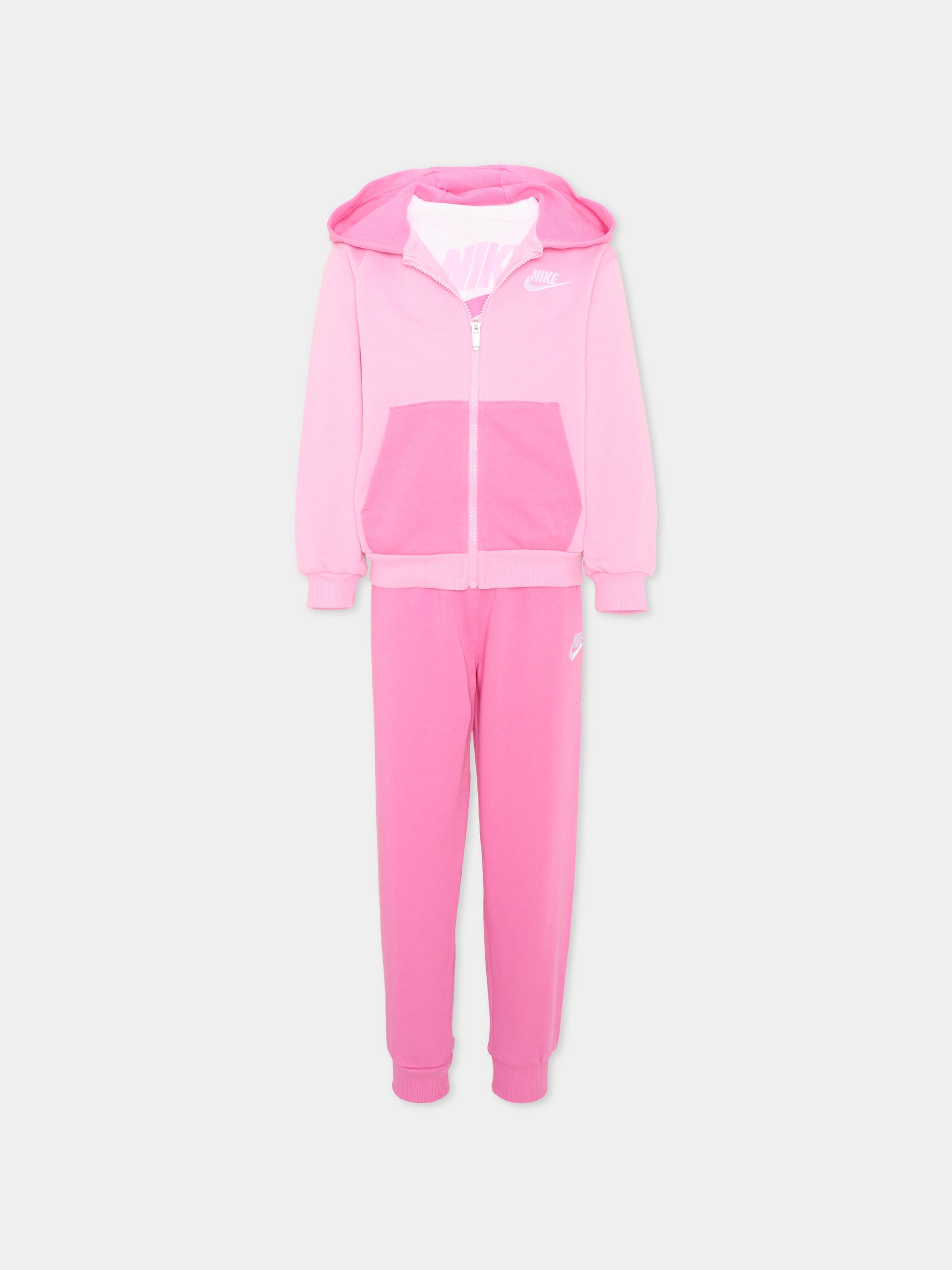Completo sportivo lungo rosa per bambina,Nike,36P282 AFN