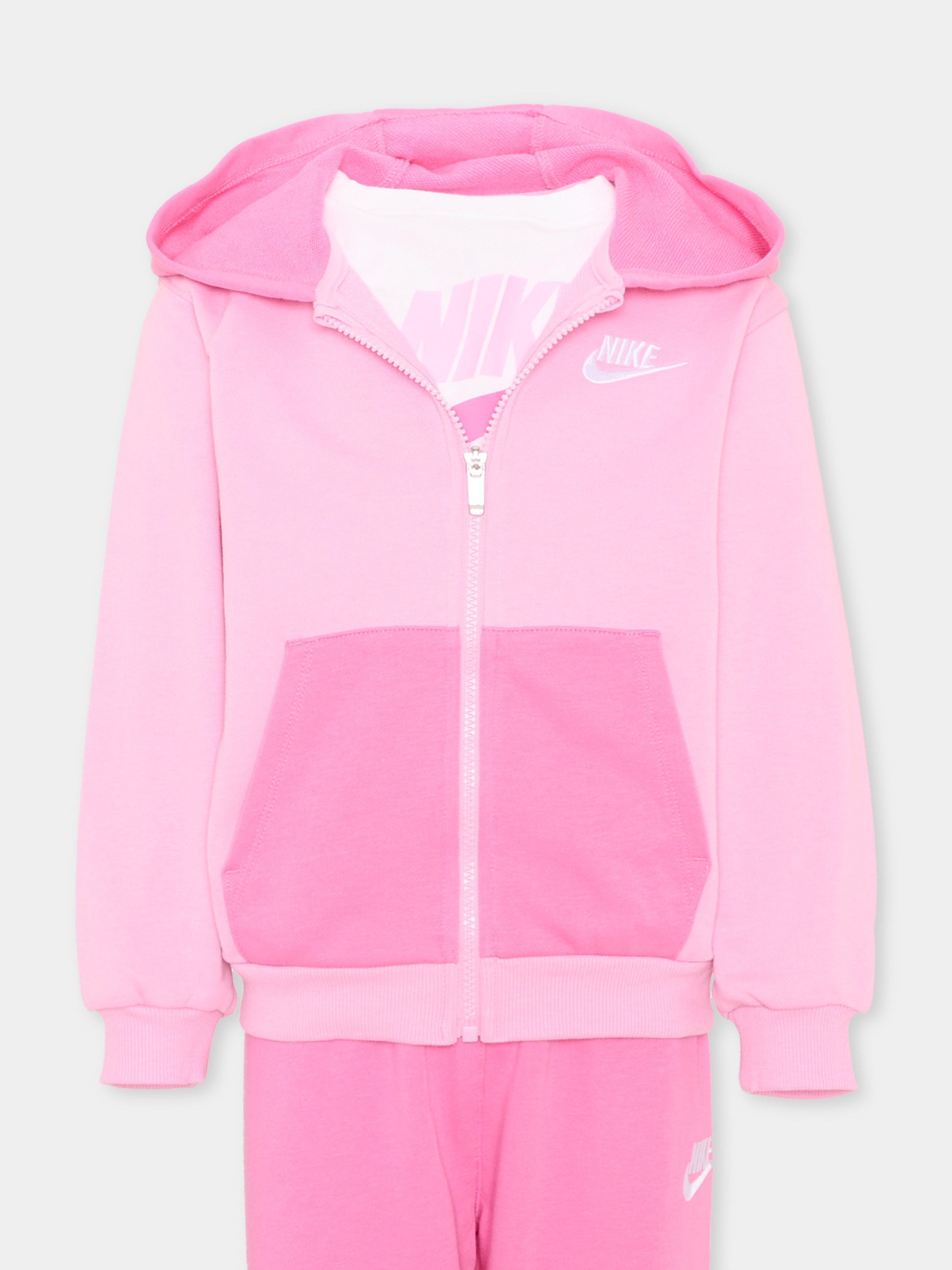 Completo sportivo lungo rosa per bambina,Nike,36P282 AFN