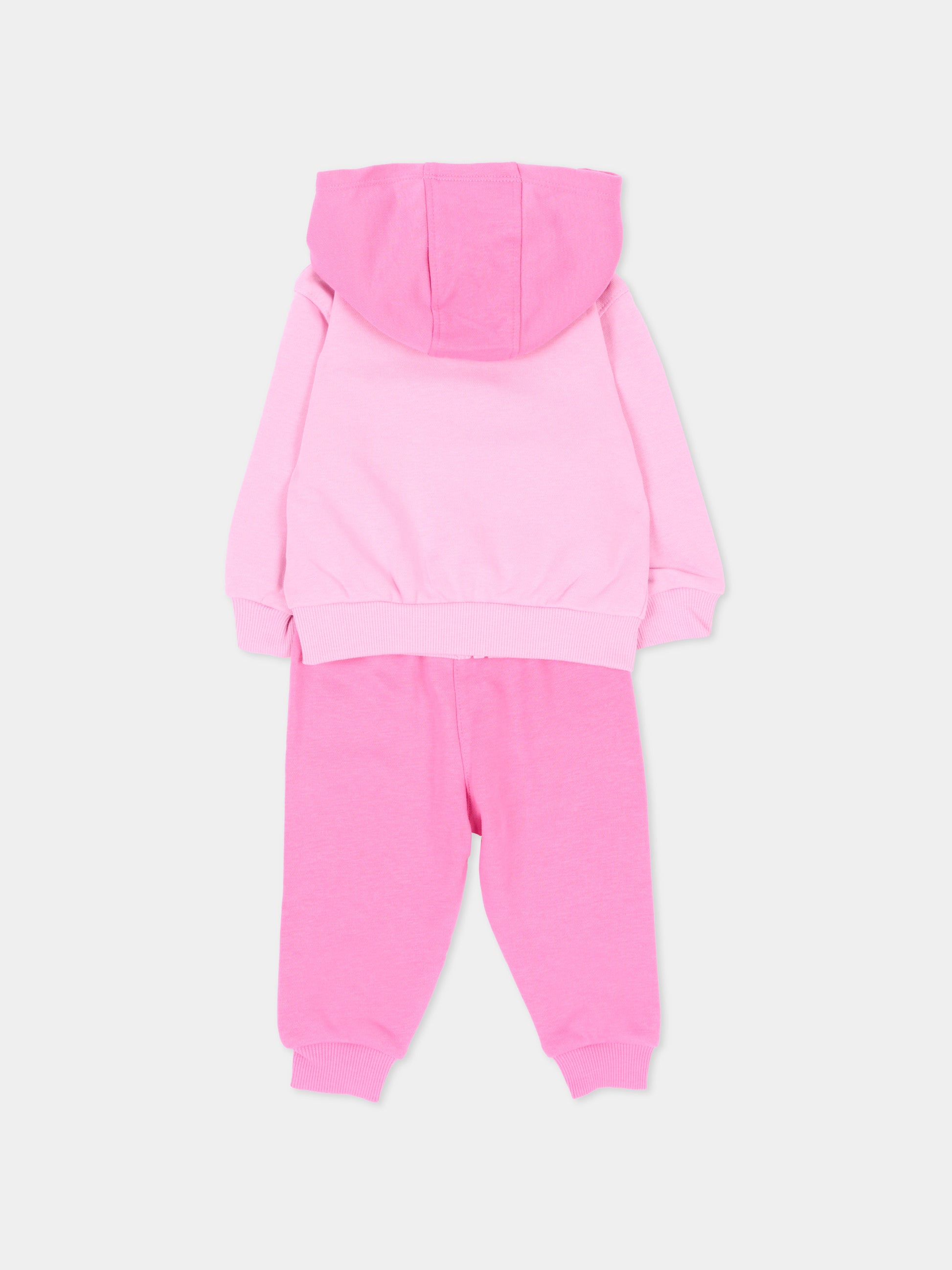 Completo sportivo lungo rosa con logo per neonata,Nike,66P282 AFN