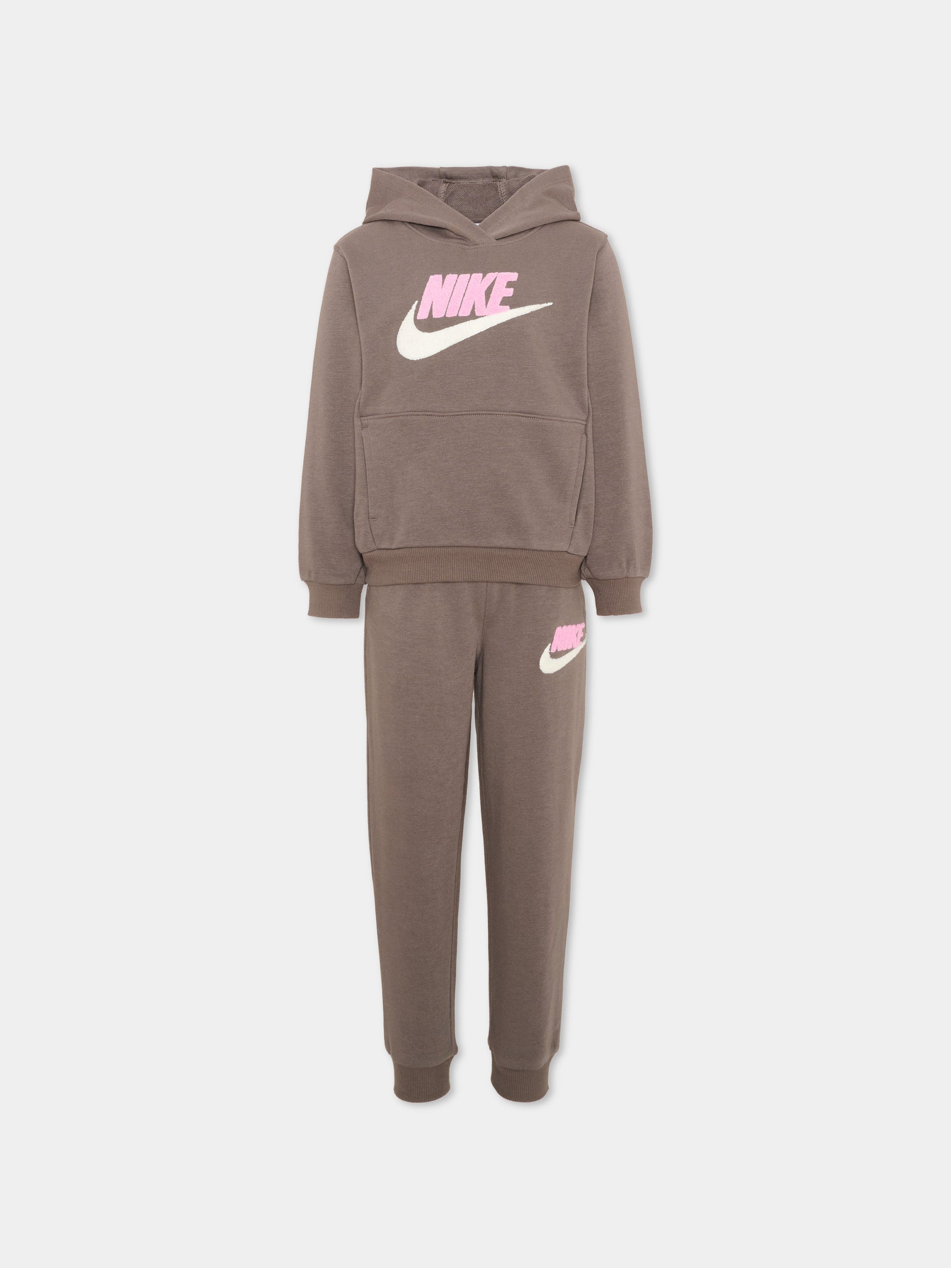 Completo sportivo lungo grigio per bambina,Nike,36N385 K0P
