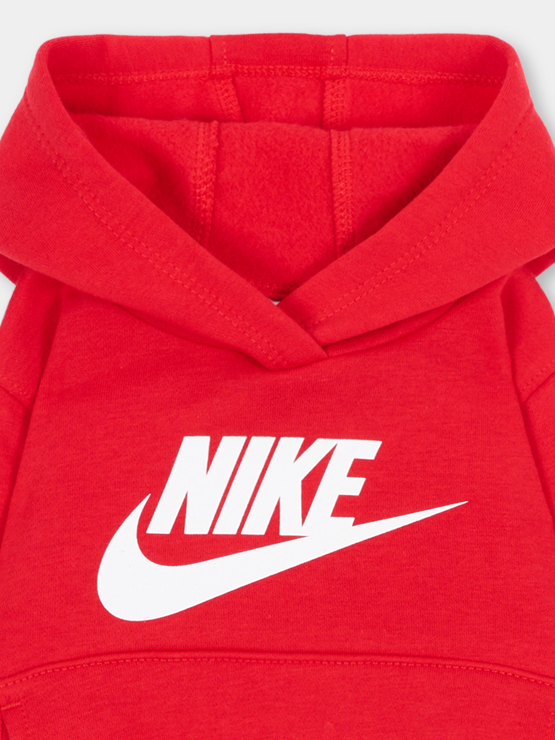 Completo sportivo rosso per neonato con logo,Nike,66L135 U10