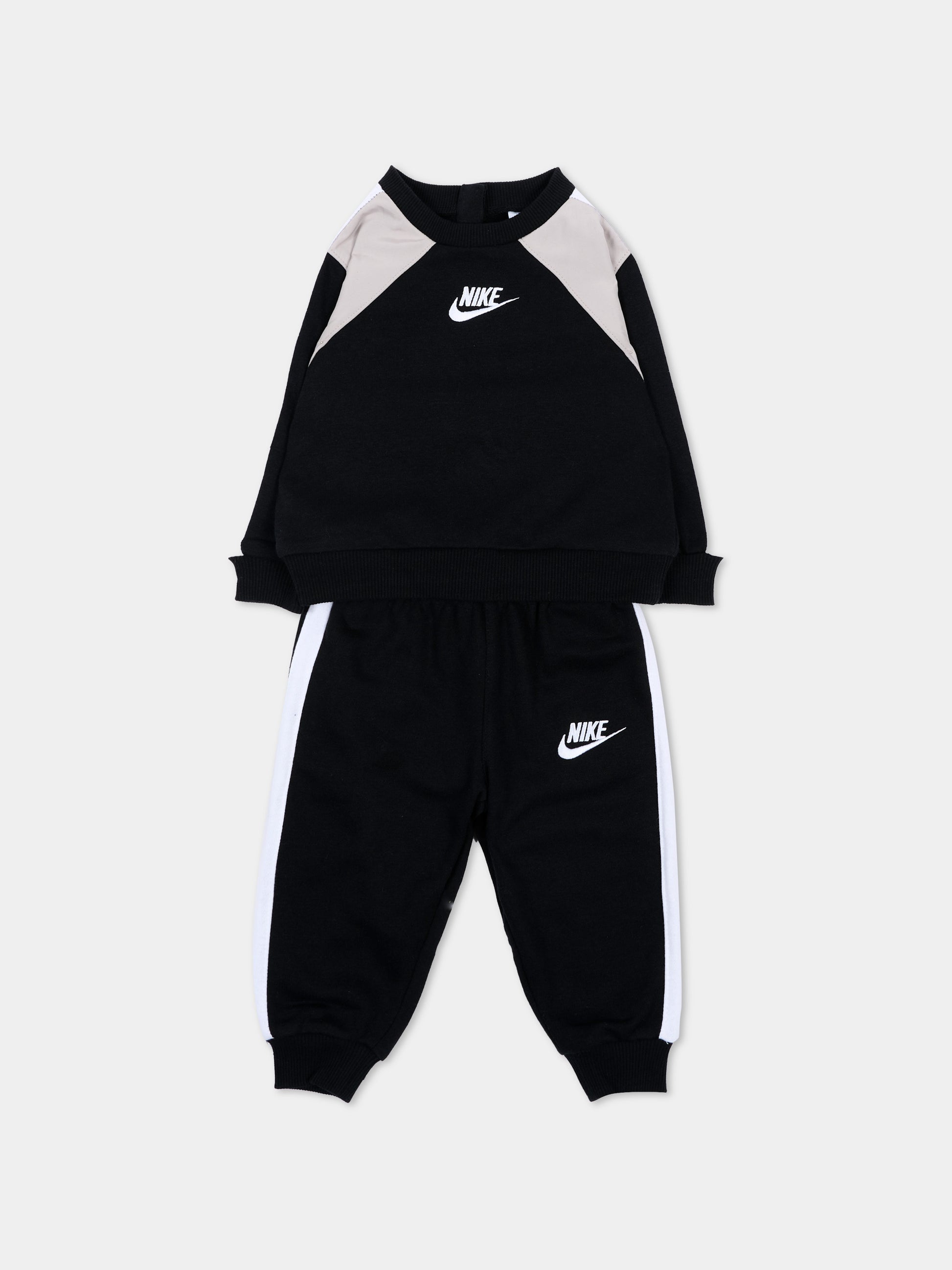 Completo sportivo lungo nero per neonati,Nike,66P197 023