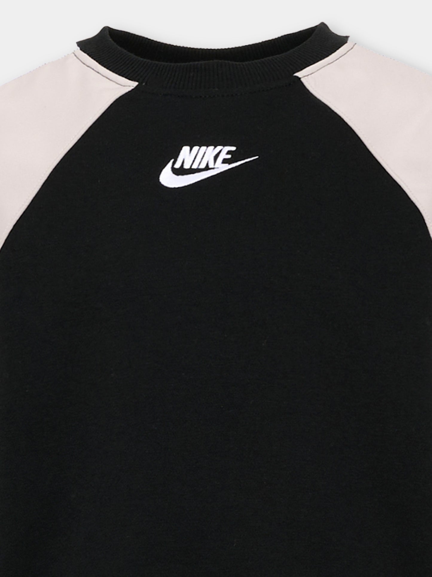 Completo sportivo lungo nero con logo per bambini,Nike,86P197 023