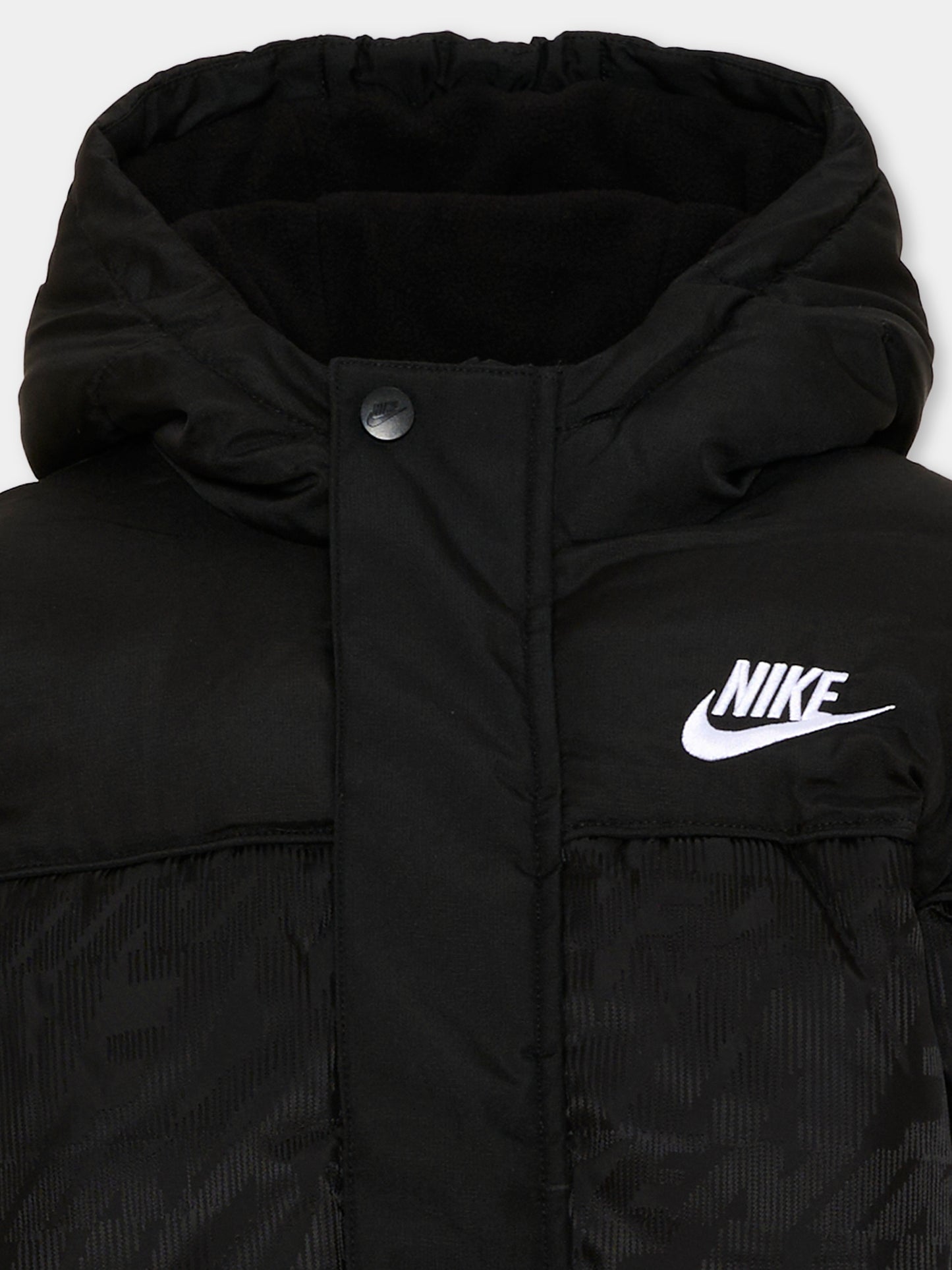 Piumino nero per bambini con logo,Nike,86N976 023