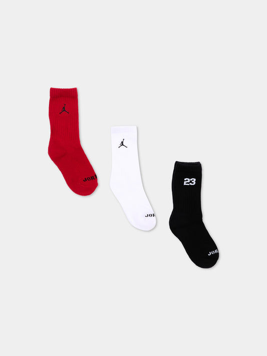 Calza spugna multicolor per bambino con logo,Jordan,BJ0828 R78