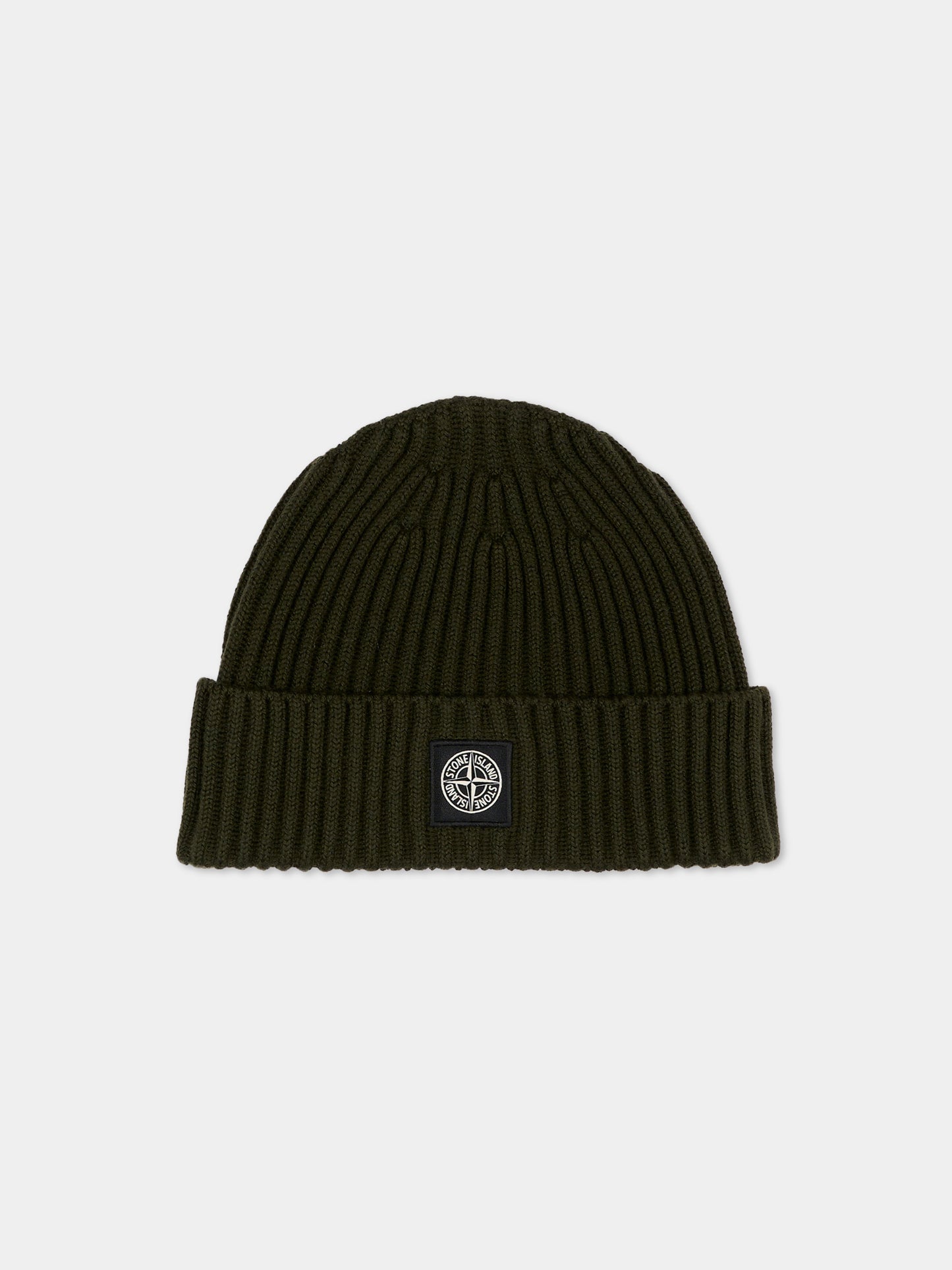 Berretto verde per bambino con logo,Stone Island Junior,L2S16 N100007 S0C03 V005G