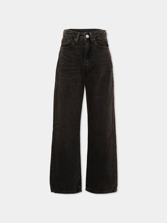 Jeans nero per bambino con patch logo,Ralph Lauren Kids,917224001