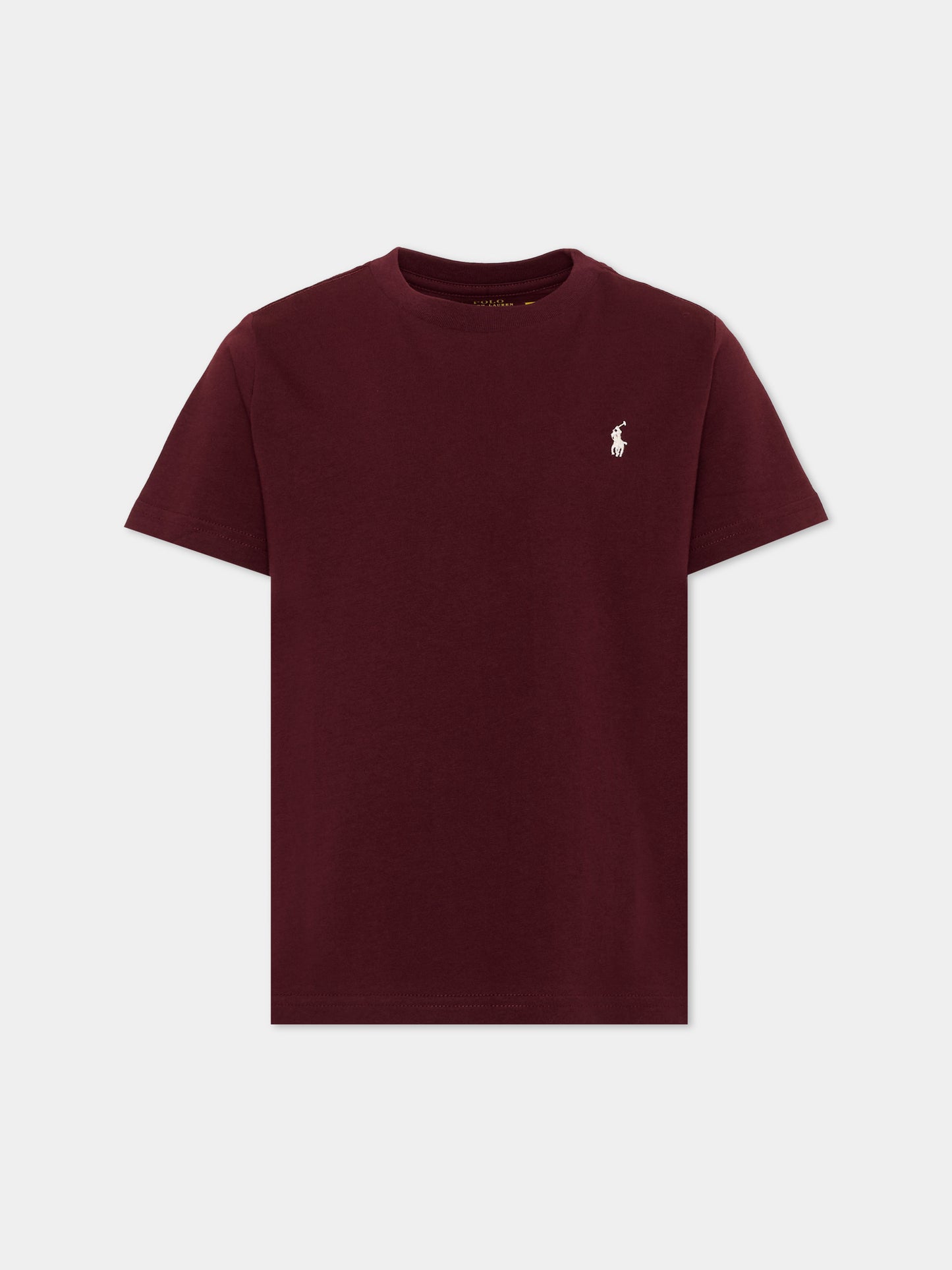 T-Shirt bordeaux per bambini con Pony,Ralph Lauren Kids,832904522