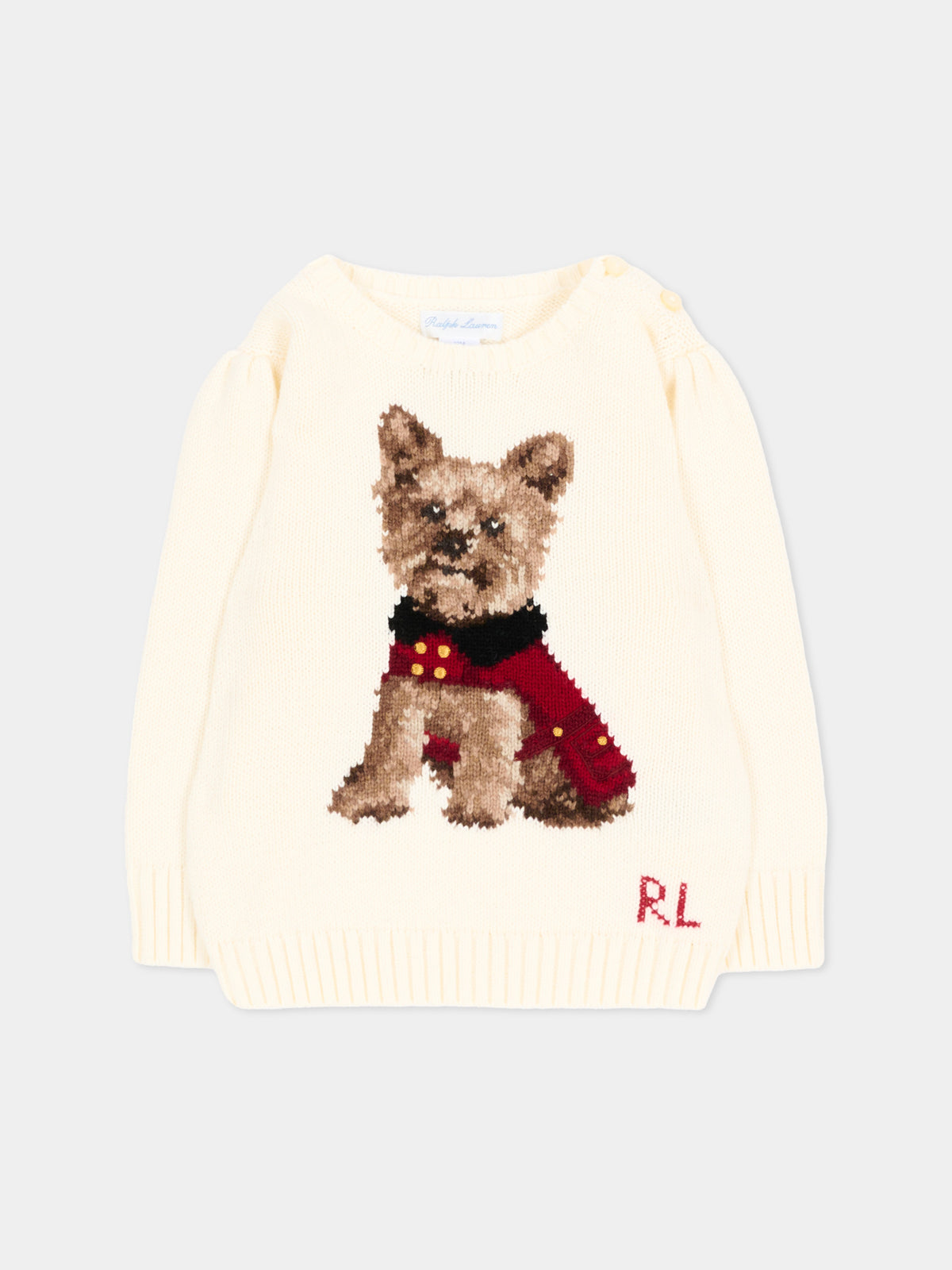 Maglione avorio per neonati,Ralph Lauren Kids,B28302001