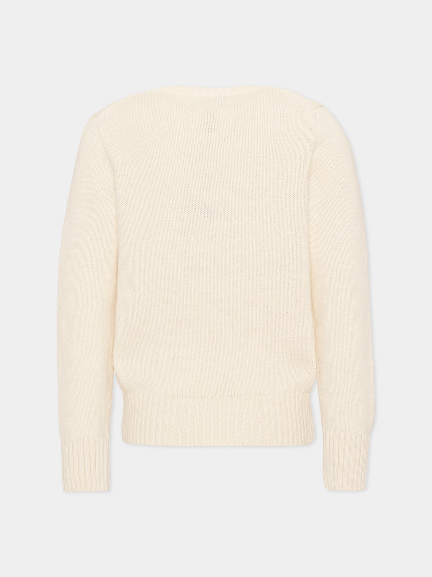 Maglione avorio per bambina con Polo Bear,Ralph Lauren Kids,B26004001
