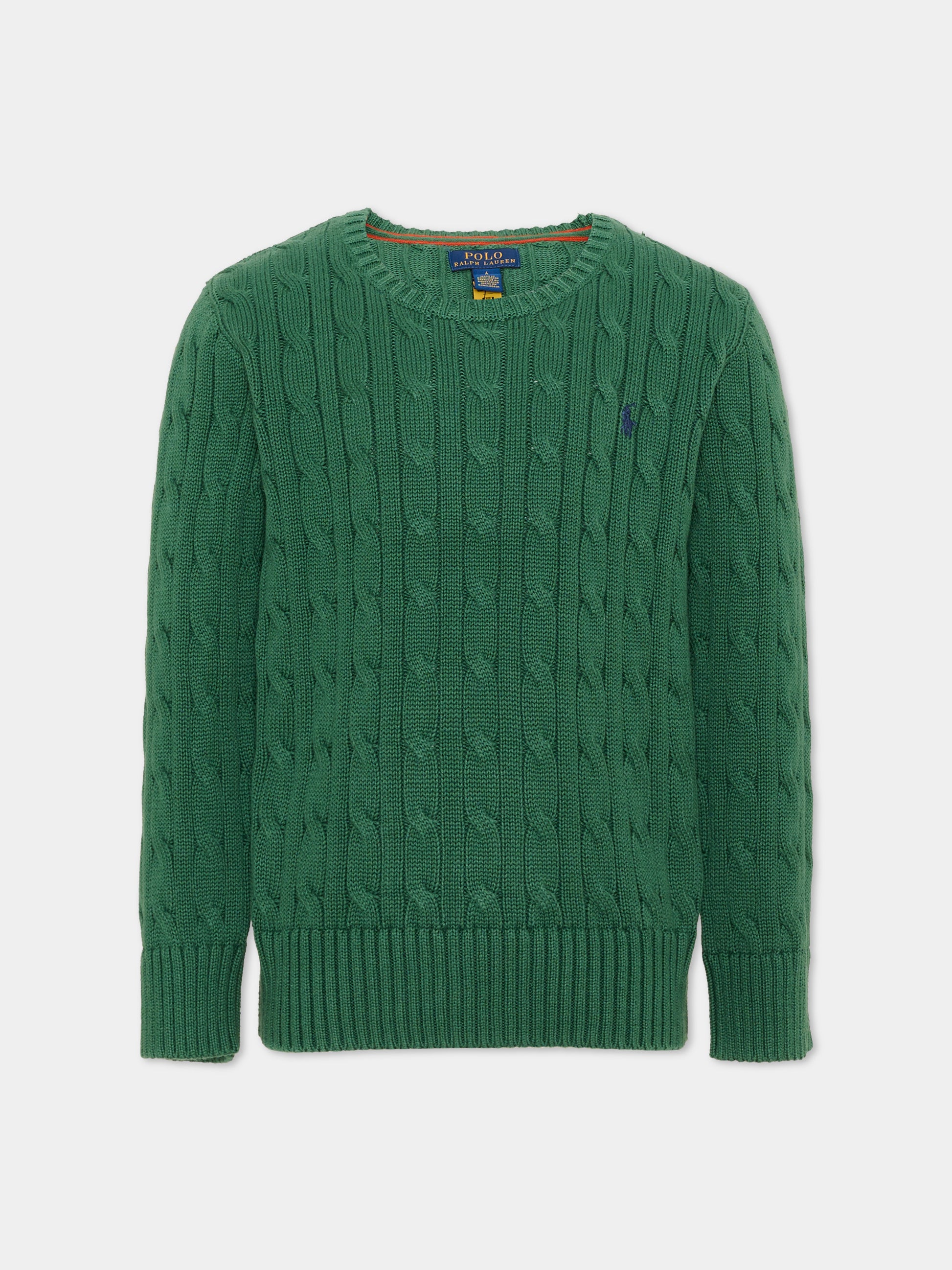 Maglione verde per bambini con Pony,Ralph Lauren Kids,702674521