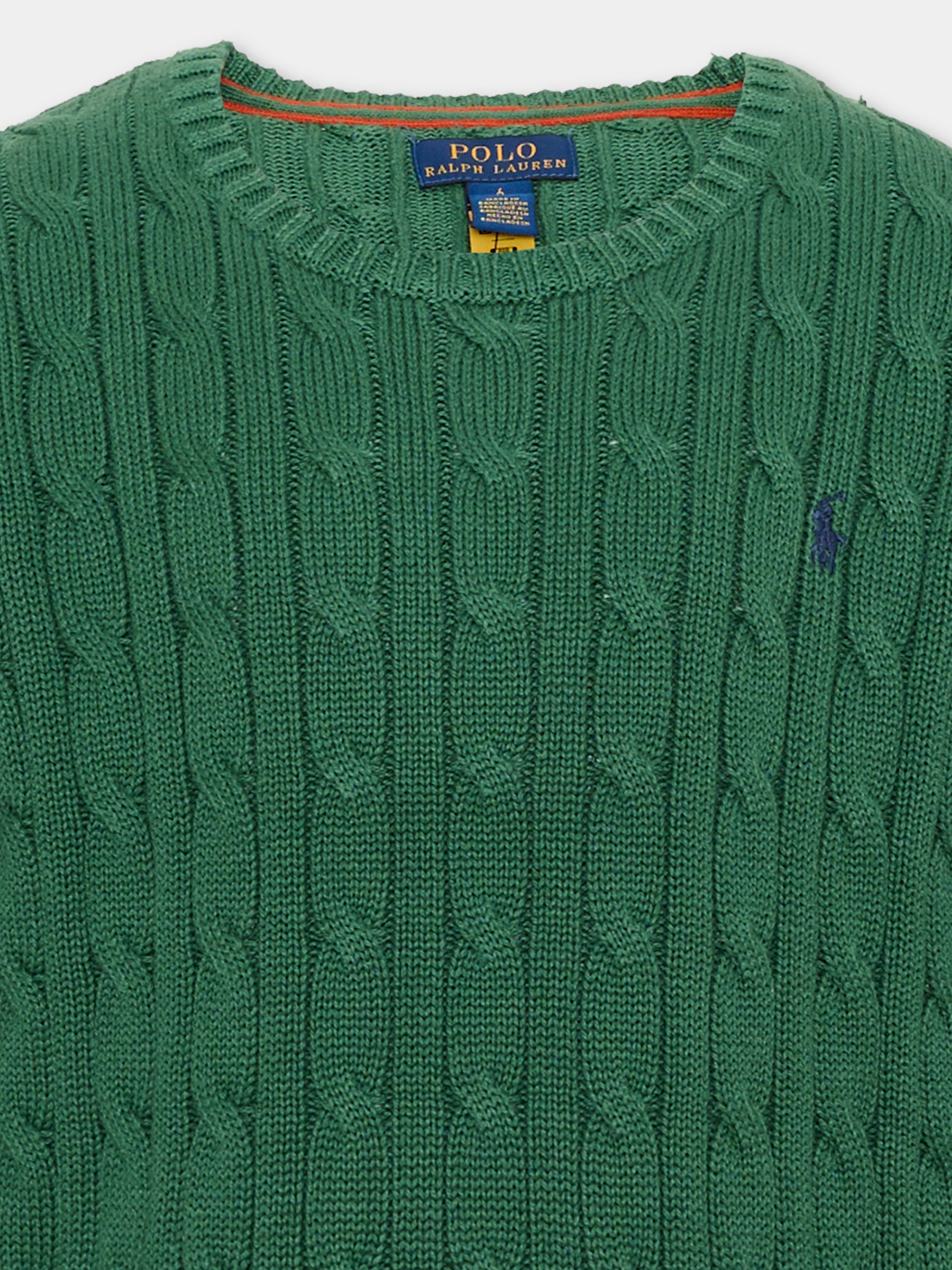 Maglione verde per bambini con Pony,Ralph Lauren Kids,702674521