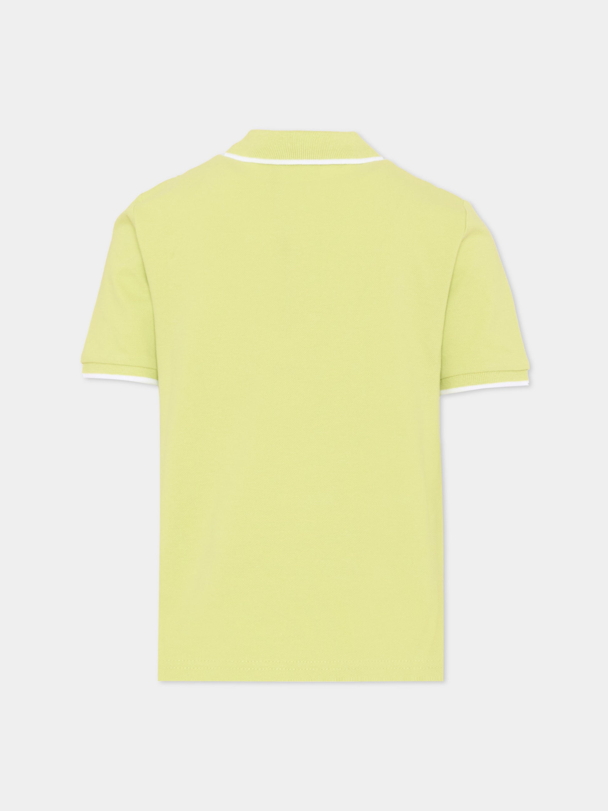 Polo verde per bambino con logo,Boss,J52011 607