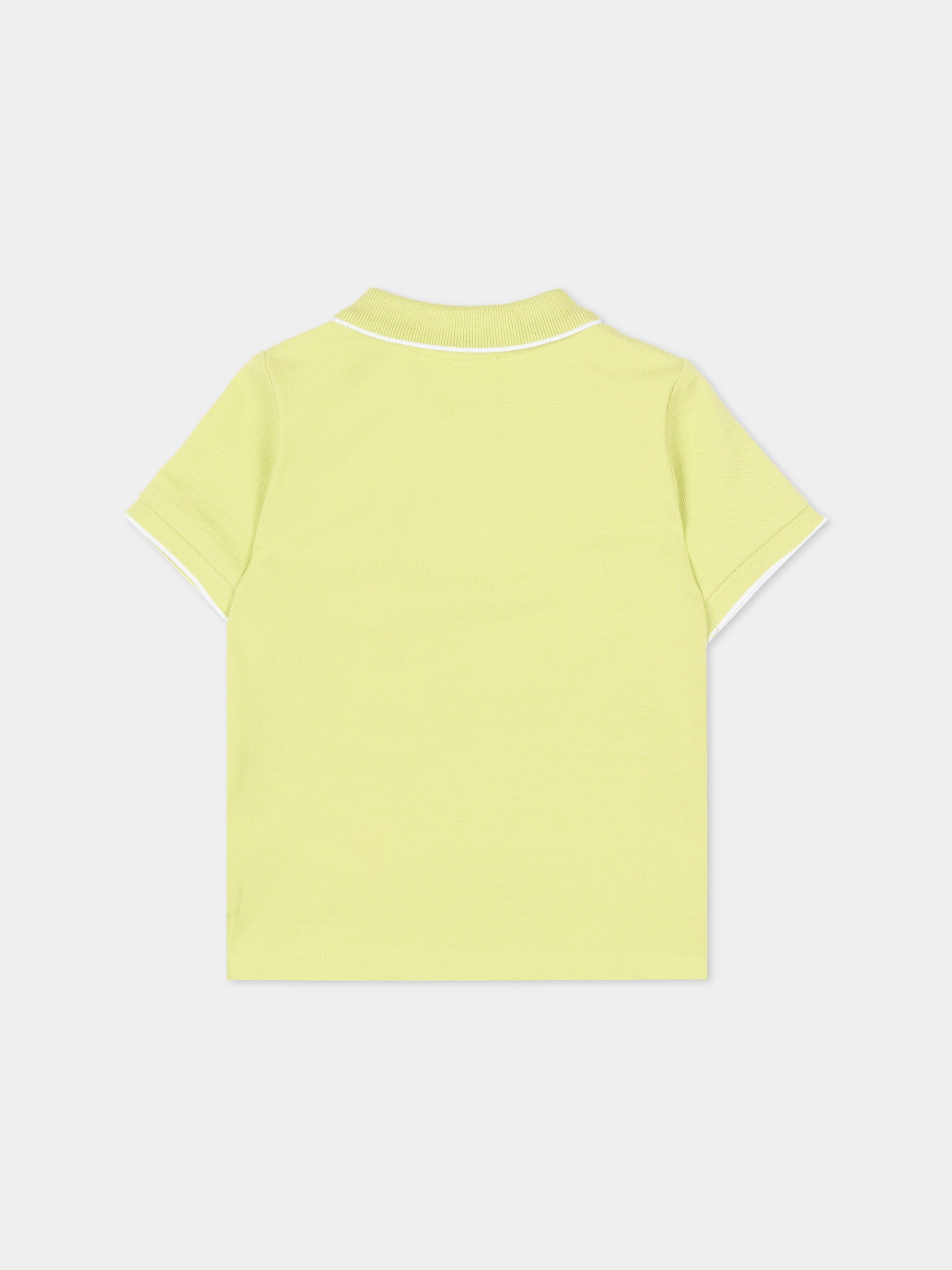 Polo verde per neonato con logo,Boss,J52094 607