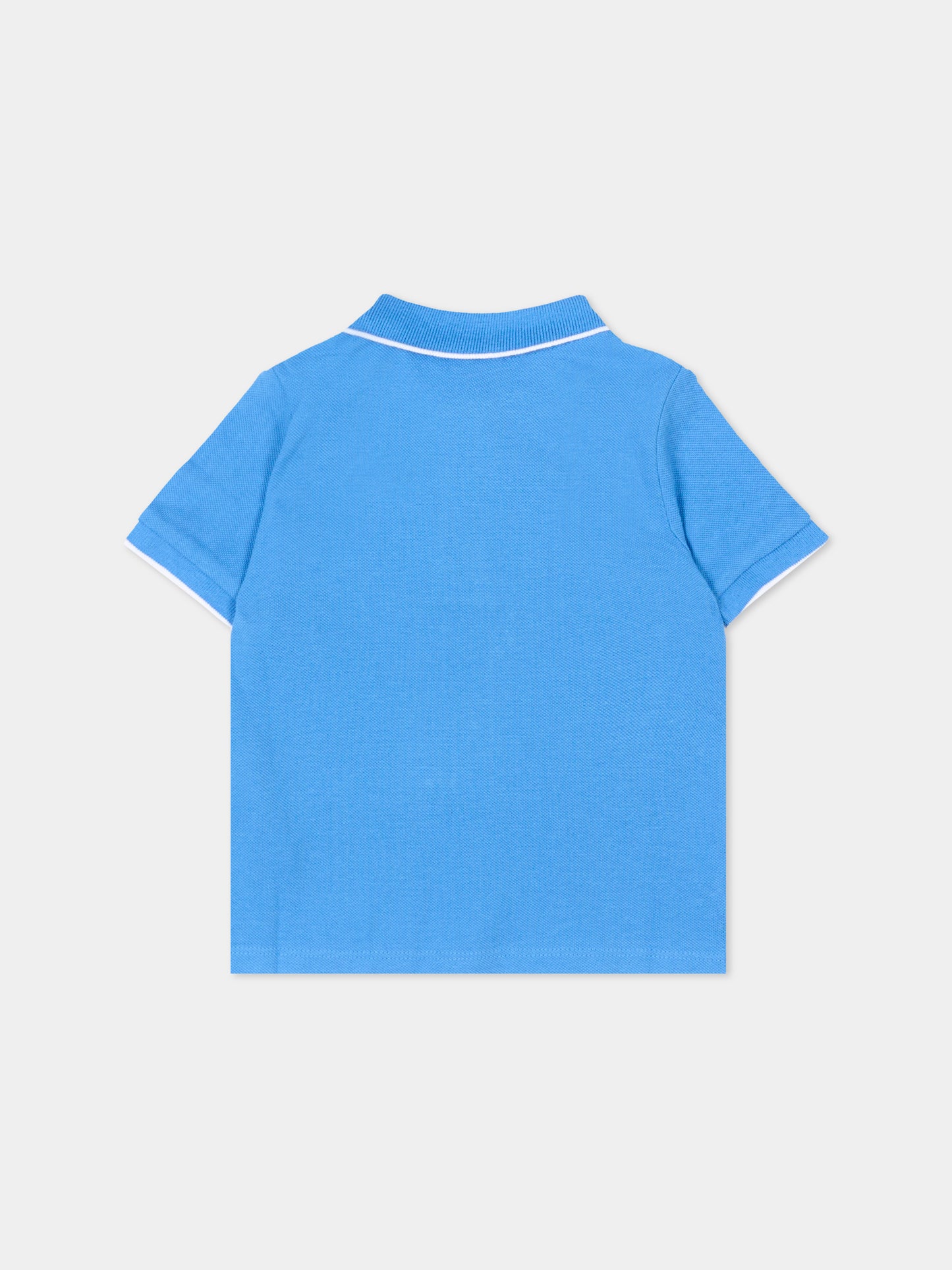 Polo blu per neonato con logo,Boss,J52094 84B