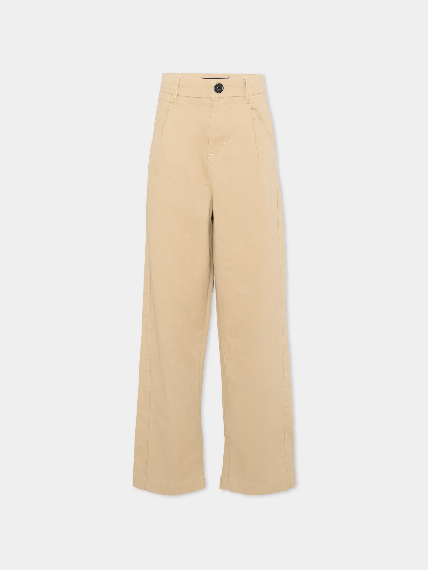 Pantaloni beige per bambino con logo,Karl Lagerfeld Kids,Z30422 296