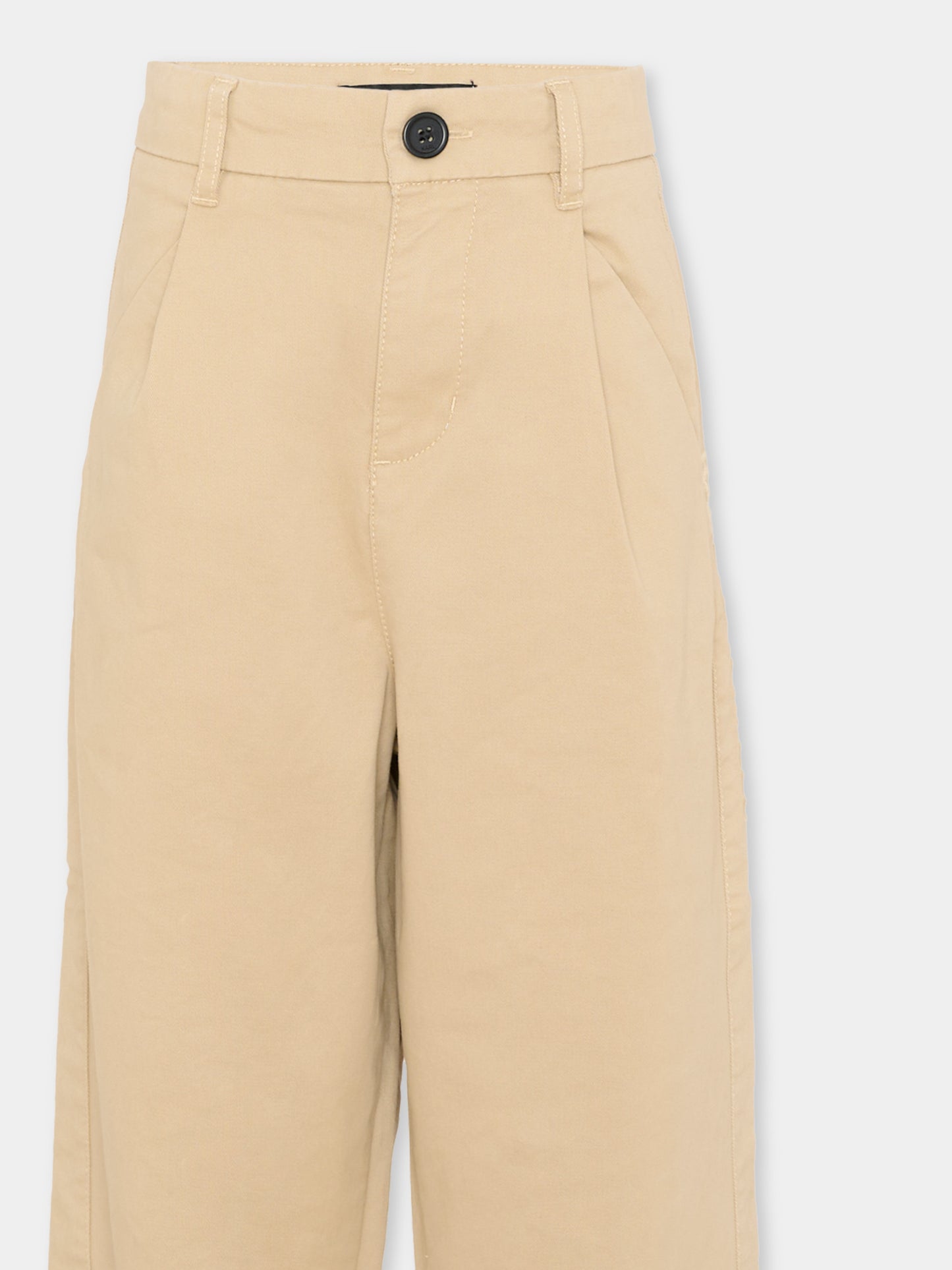 Pantaloni beige per bambino con logo,Karl Lagerfeld Kids,Z30422 296