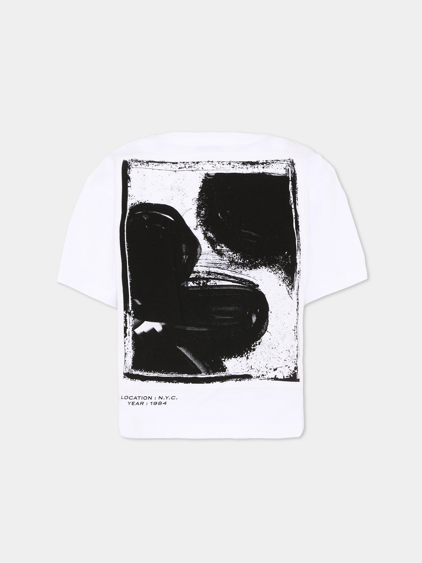 T-Shirt bianca per bambini con logo,Marc Jacobs,W60448 10P