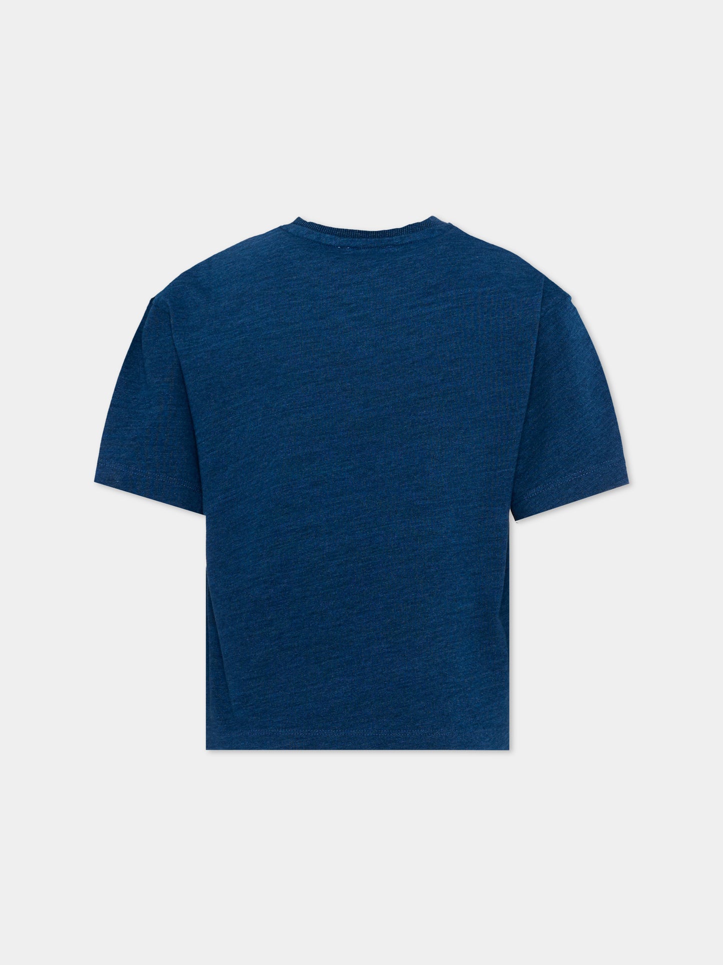 T-shirt blu per bambino con stampa logo,Marc Jacobs,W60453 Z10