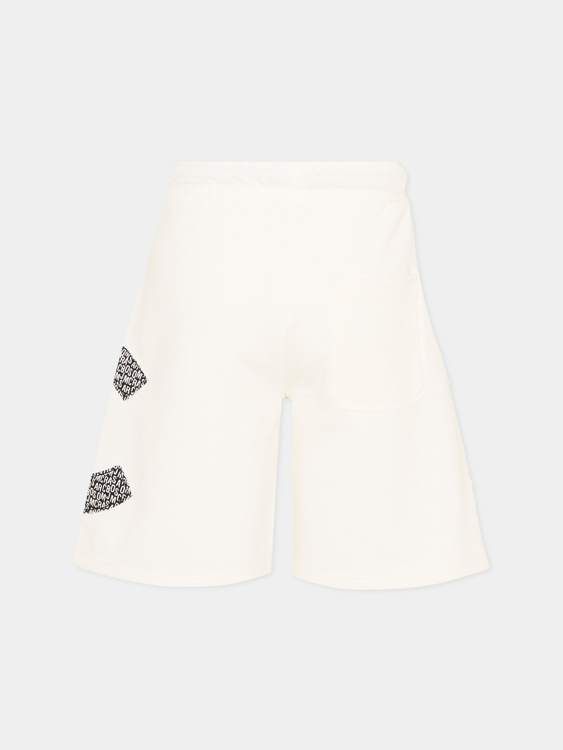 Shorts sportivi avorio per bambino con logo,Marc Jacobs,W60483 126