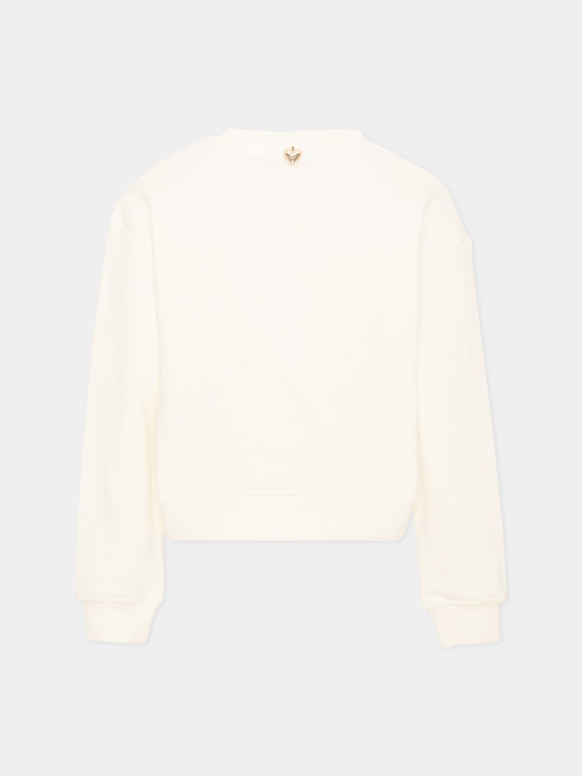 Felpa avorio per bambina con logo,Just Cavalli Kids,JGA26040FE MARSHMAL. MARSHMALLOW